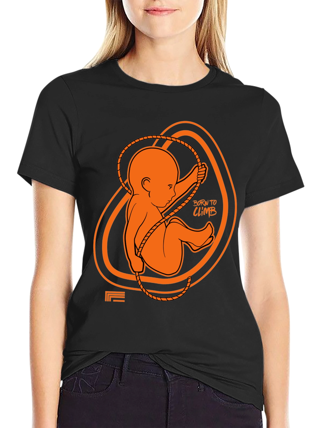 Born to Climb Black Graphic Tee