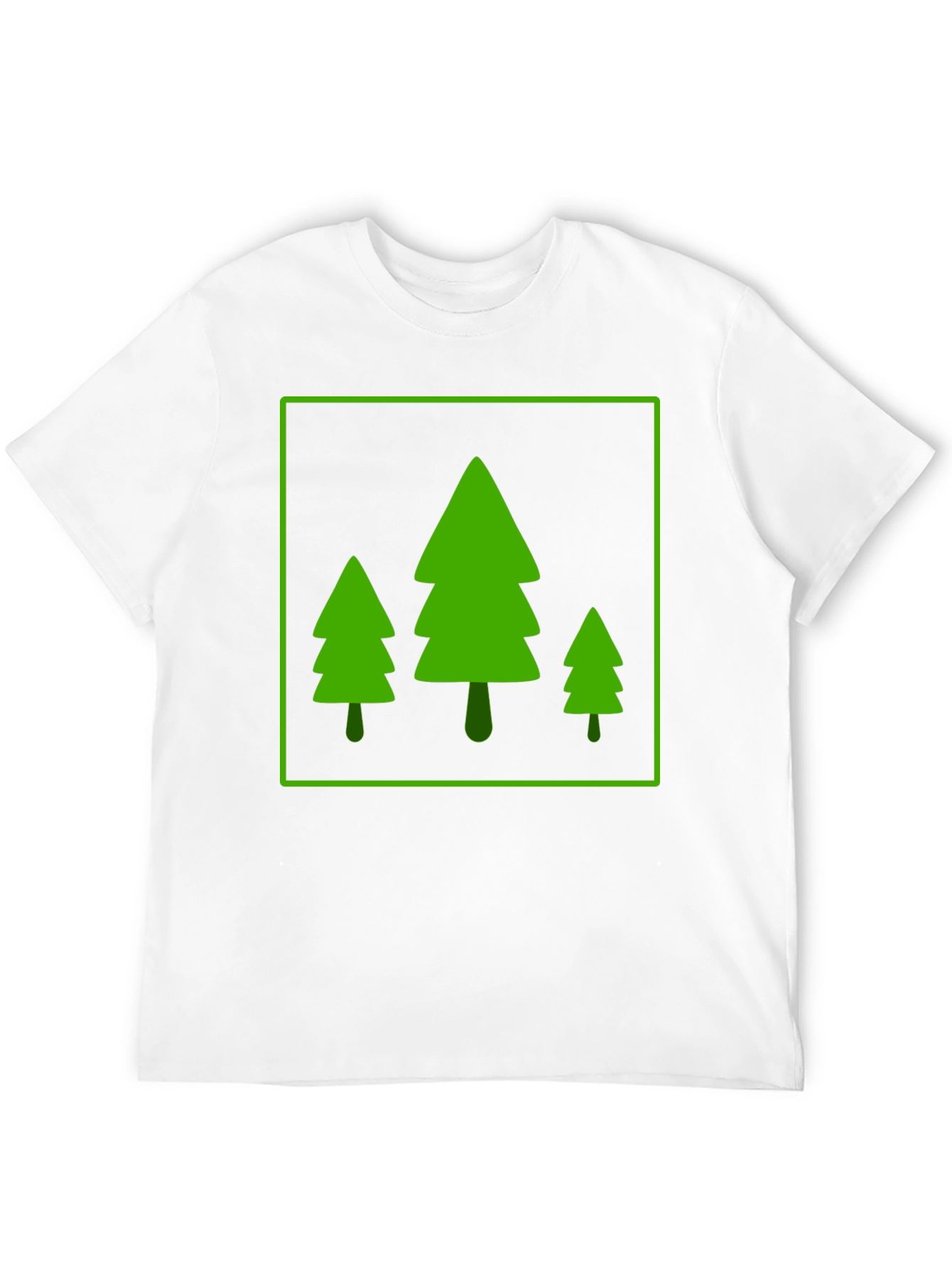 Trendy Forest Trees Graphic Tee - Black