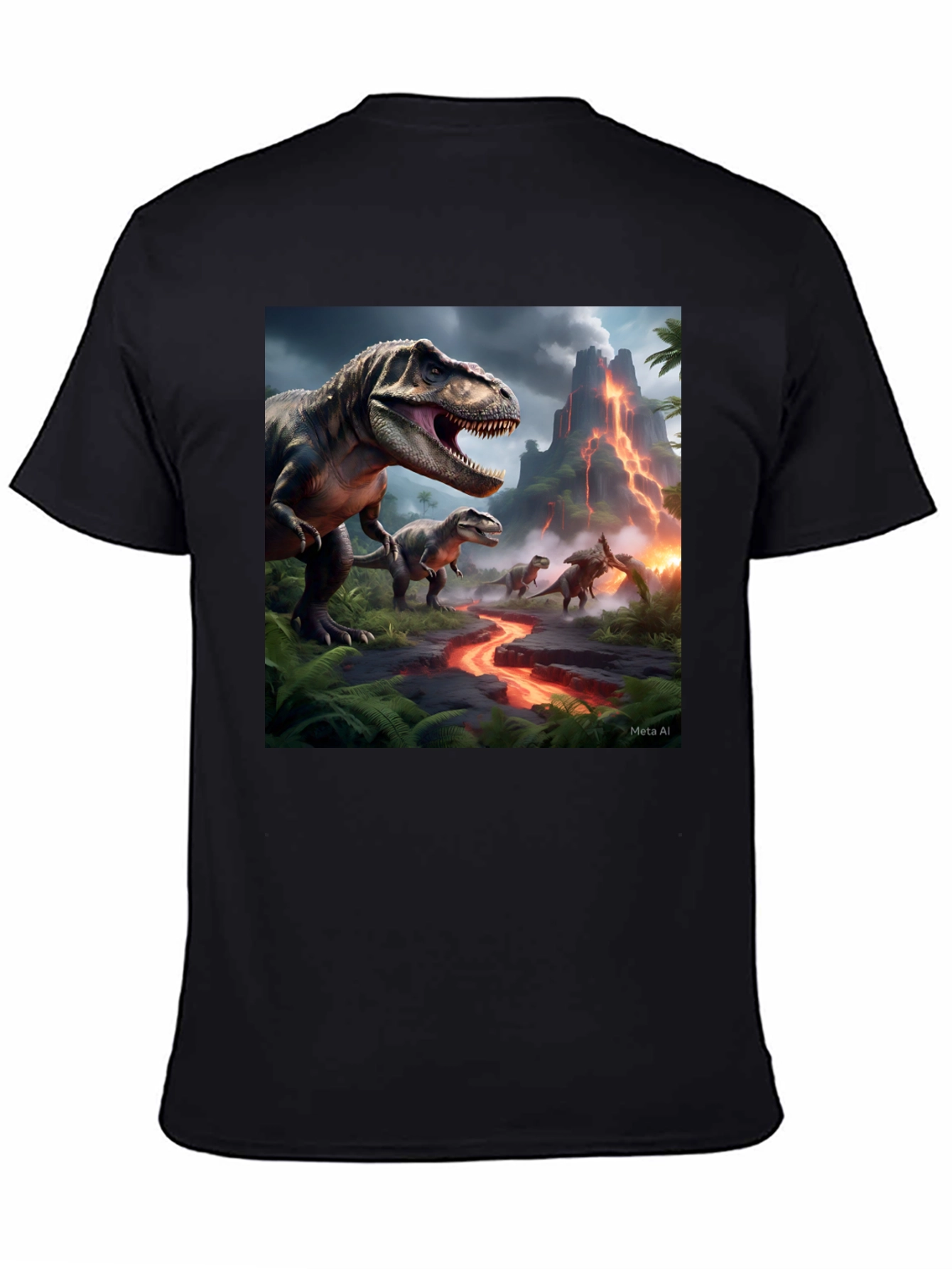Dinosaur Graphic Black T-Shirt