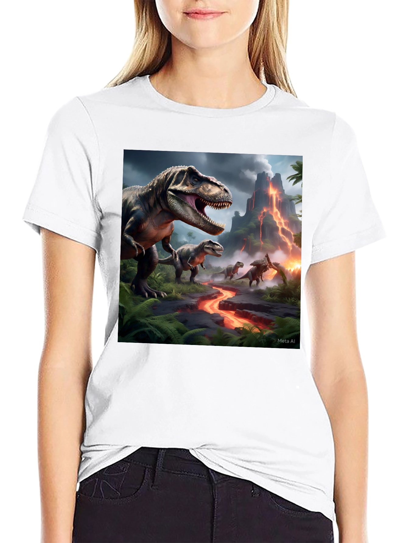Dinosaur Graphic Black T-Shirt