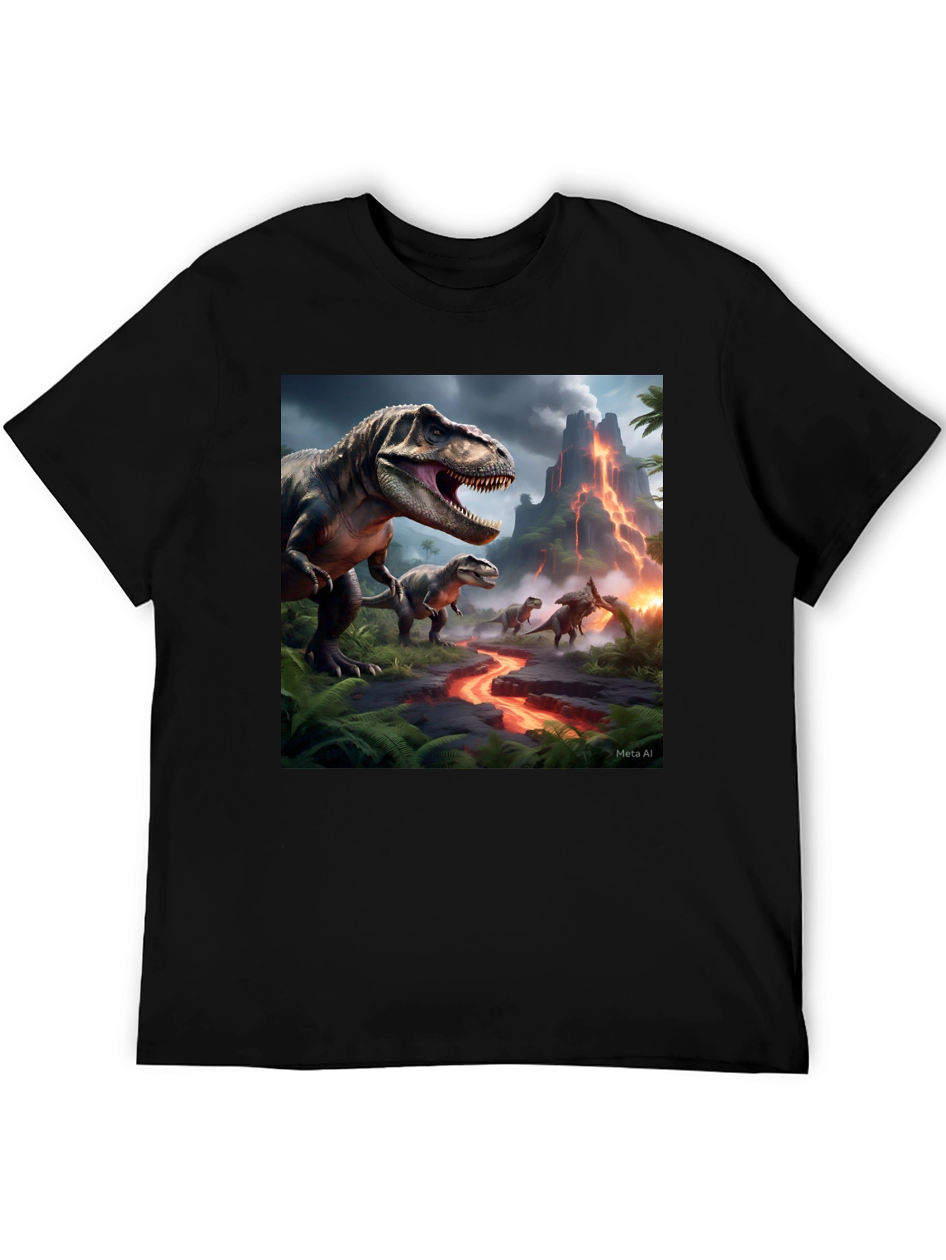 Dinosaur Graphic Black T-Shirt