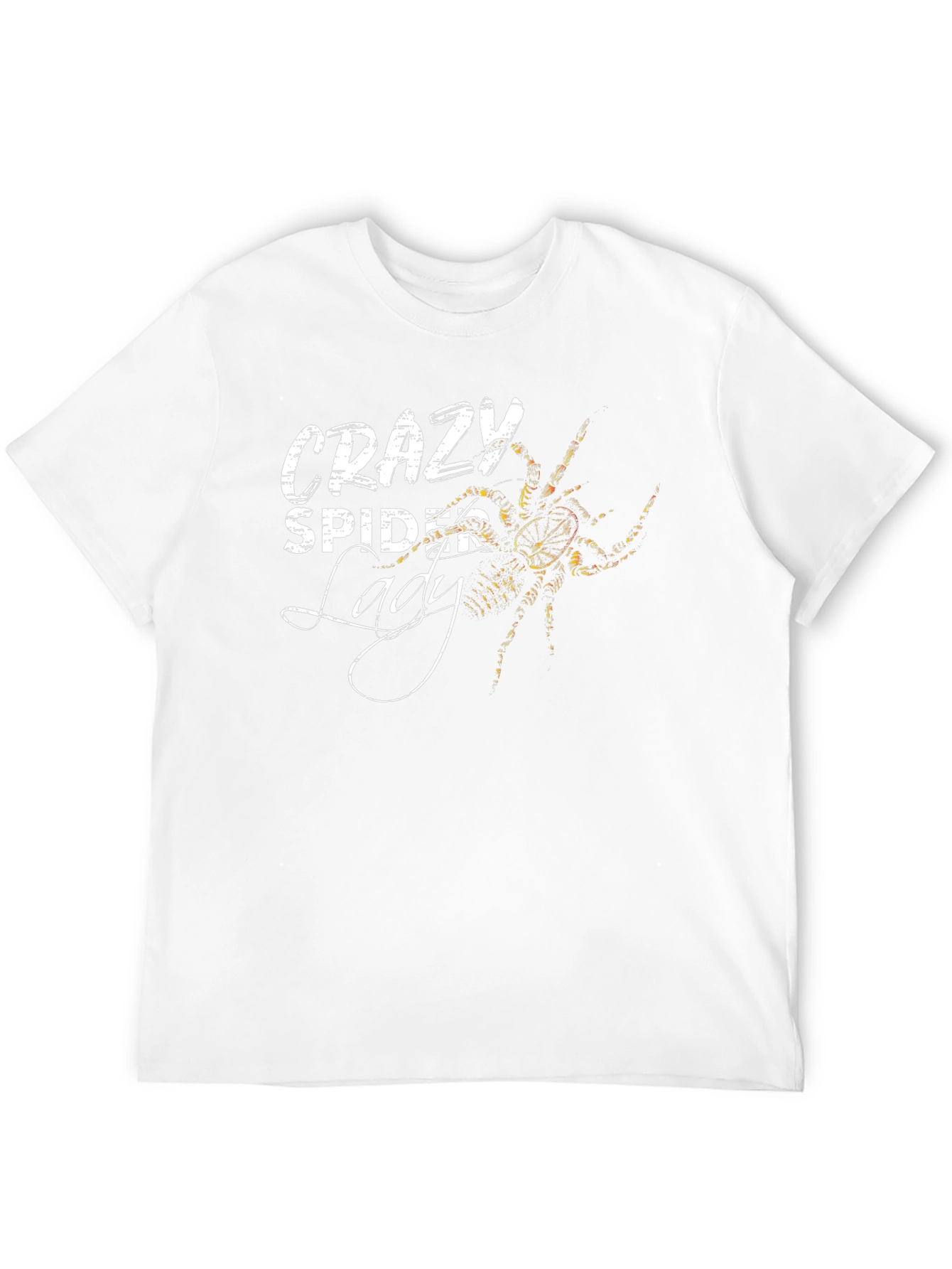 Crazy Spider Lady Graphic T-Shirt - Black Cotton Tee