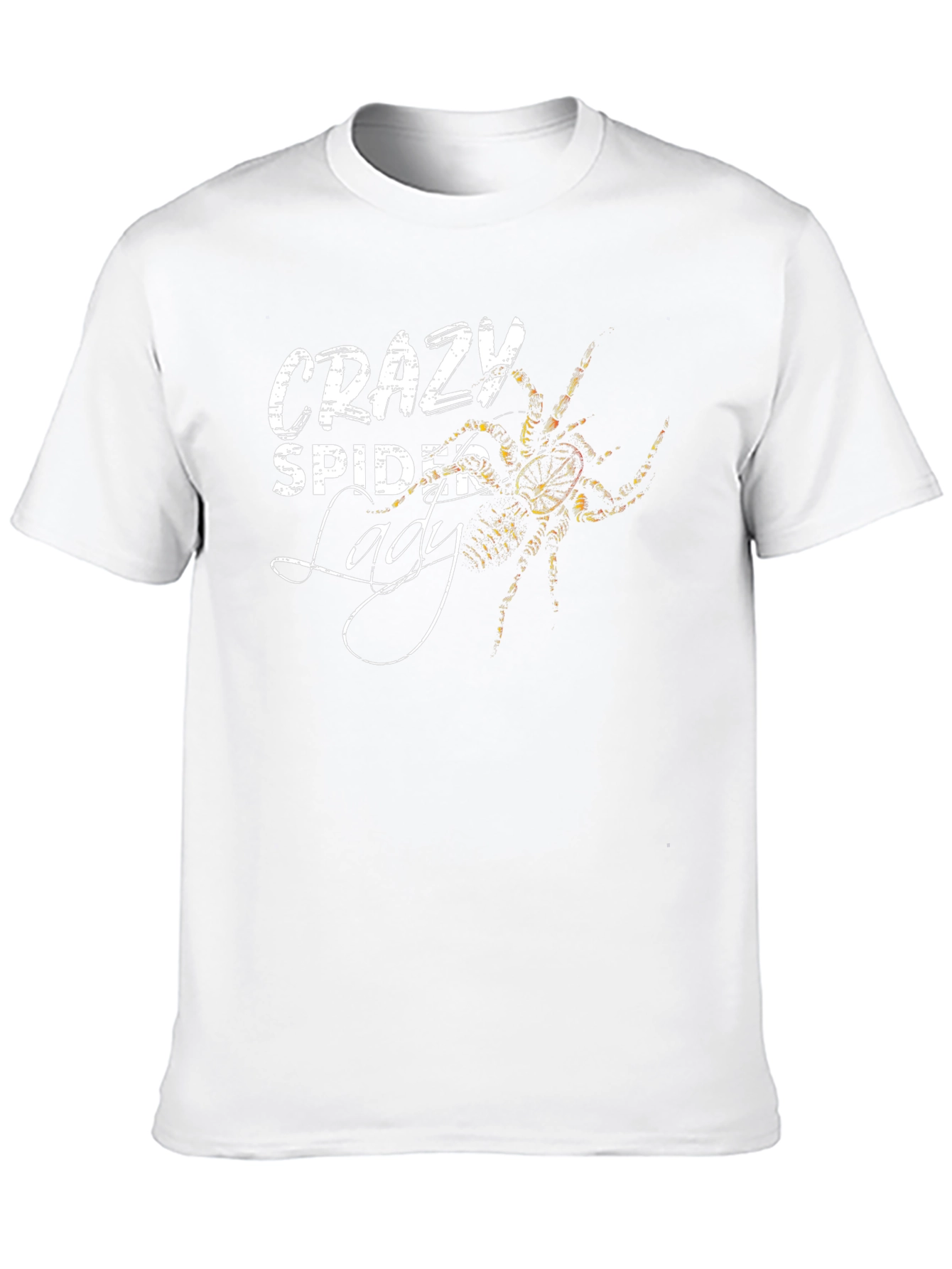 Crazy Spider Lady Graphic T-Shirt - Black Cotton Tee