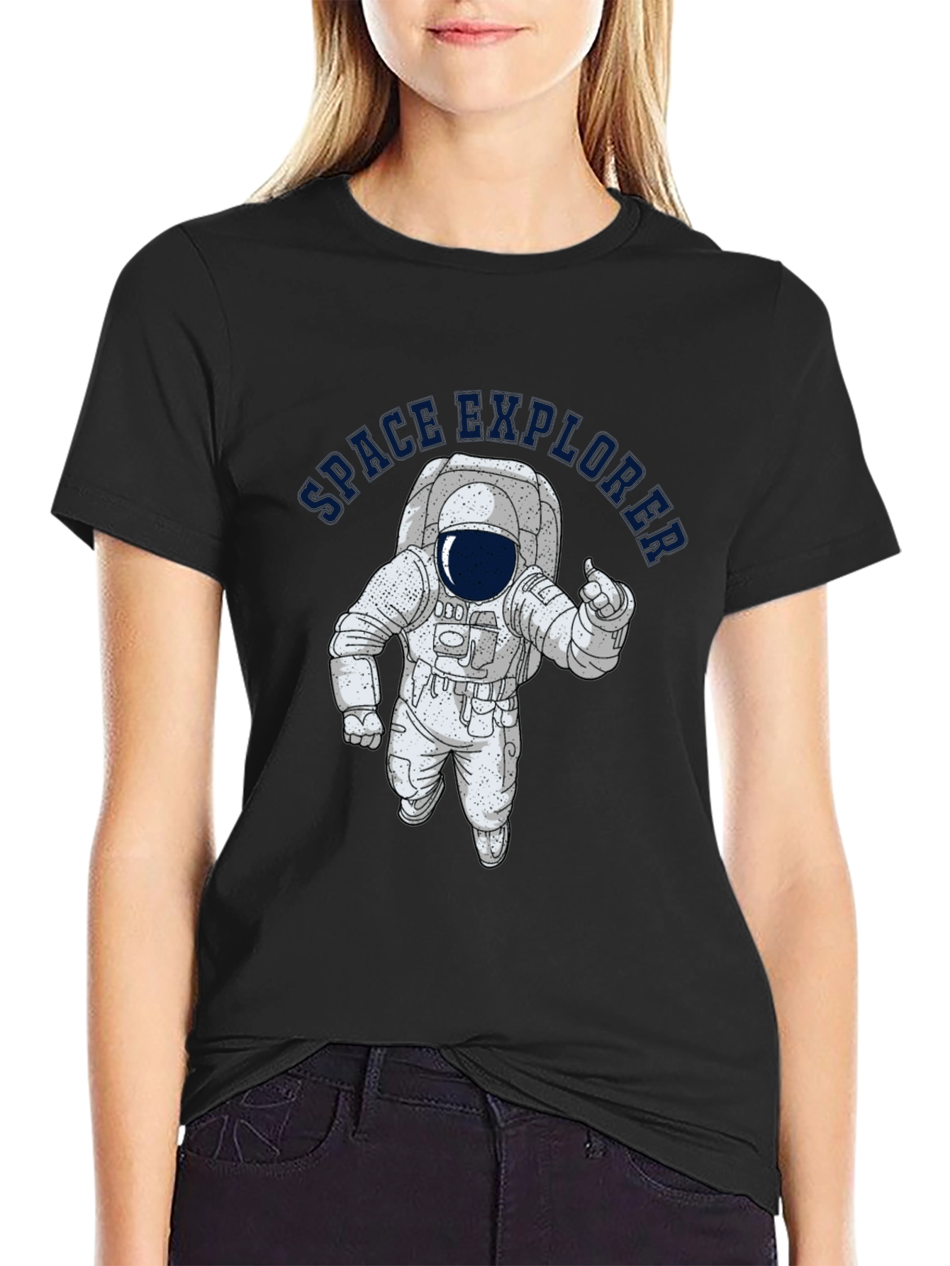 Space Explorer Black T-Shirt