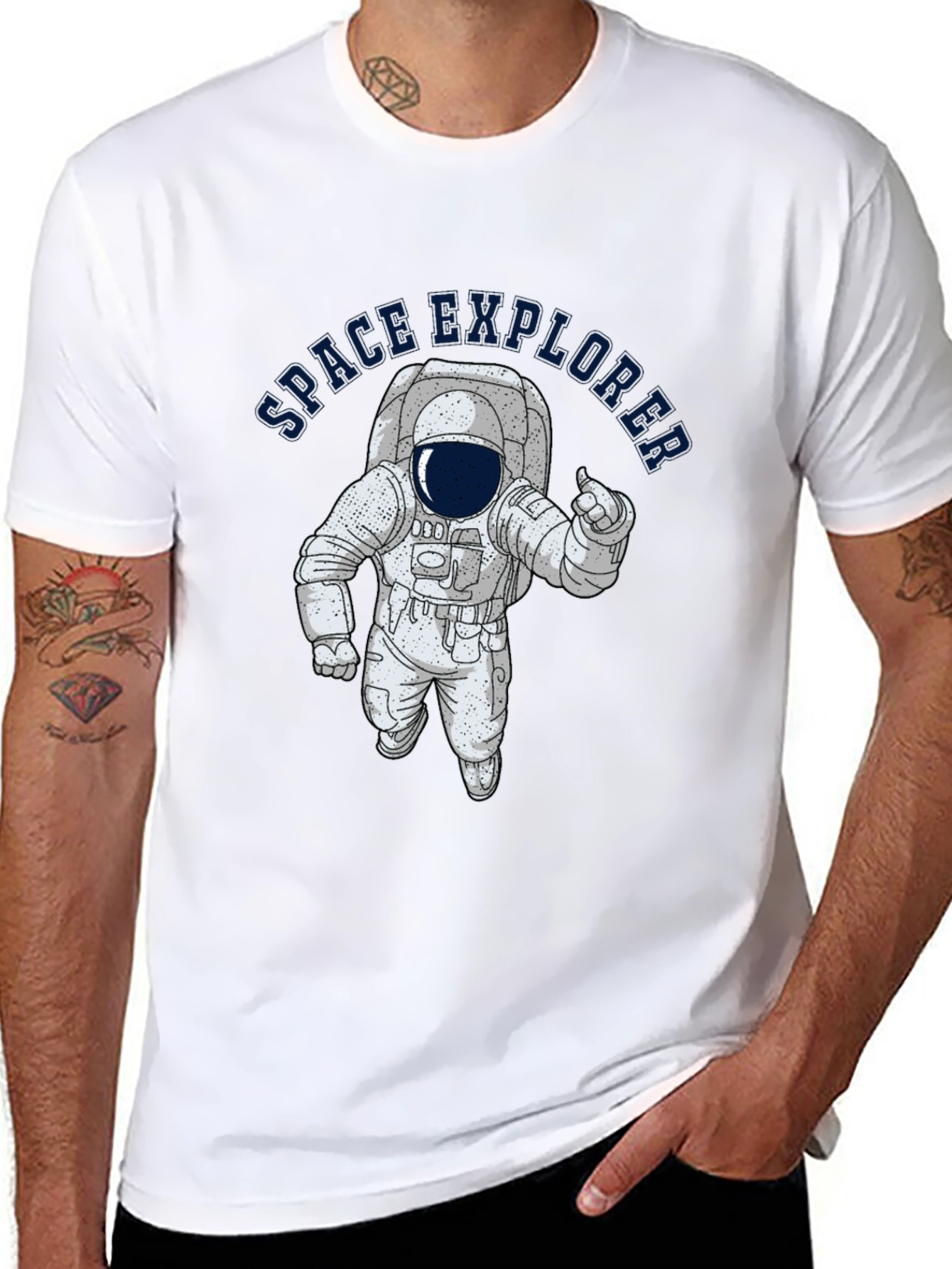 Space Explorer Black T-Shirt