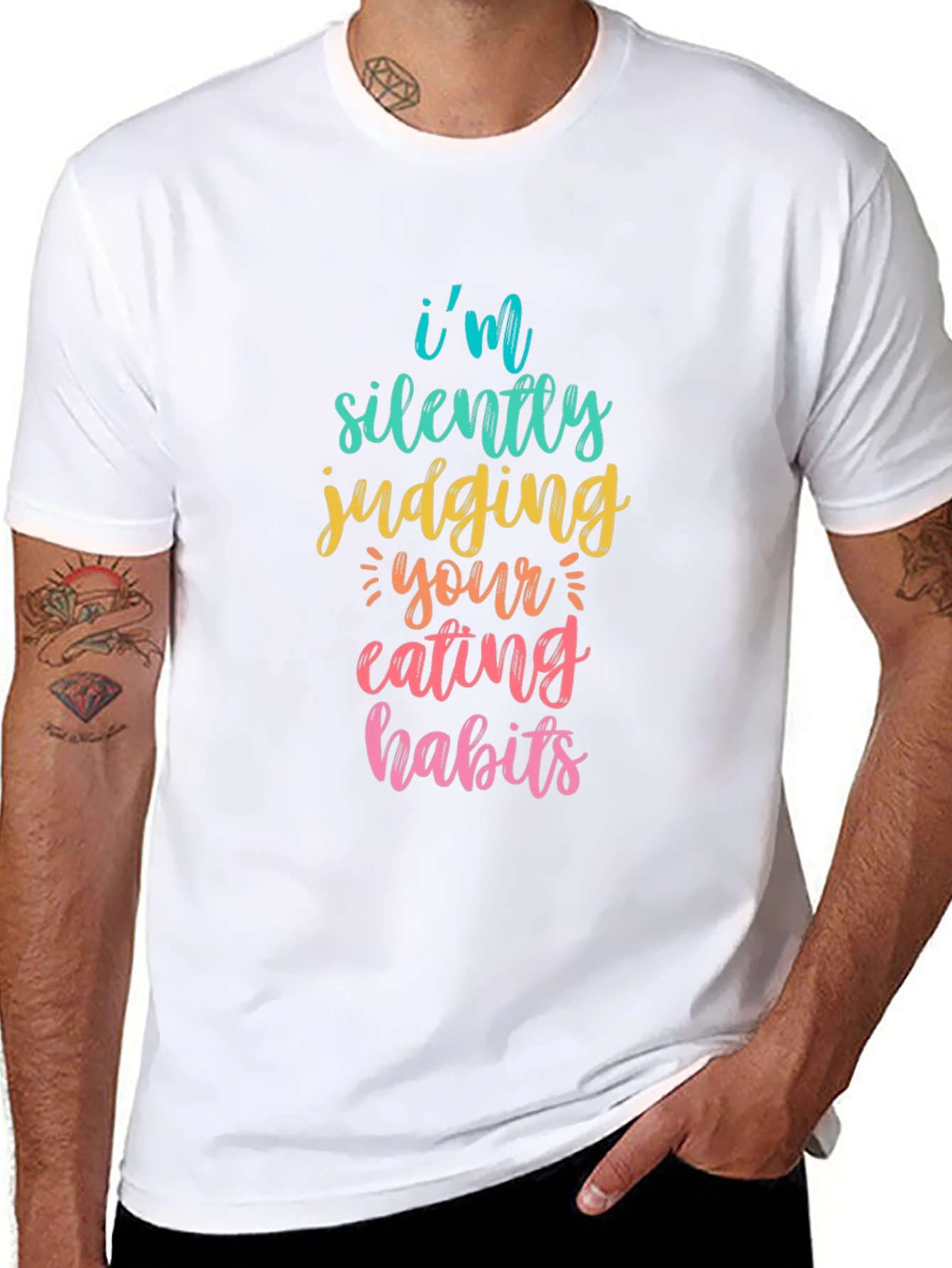 Funny Graphic Tee: Silently Judging Your Eating Habits T-Shirt