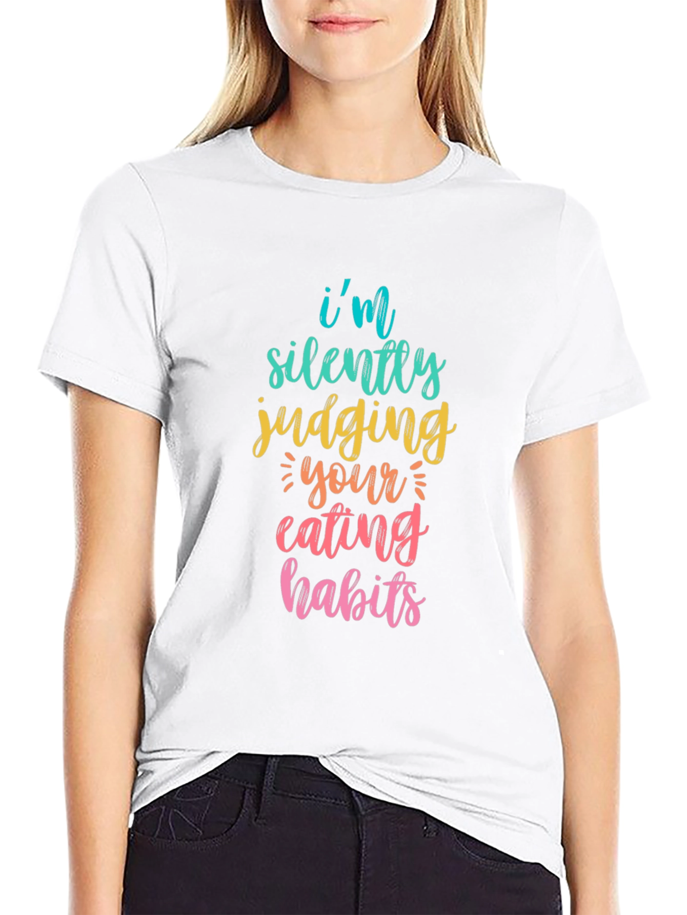 Funny Graphic Tee: Silently Judging Your Eating Habits T-Shirt