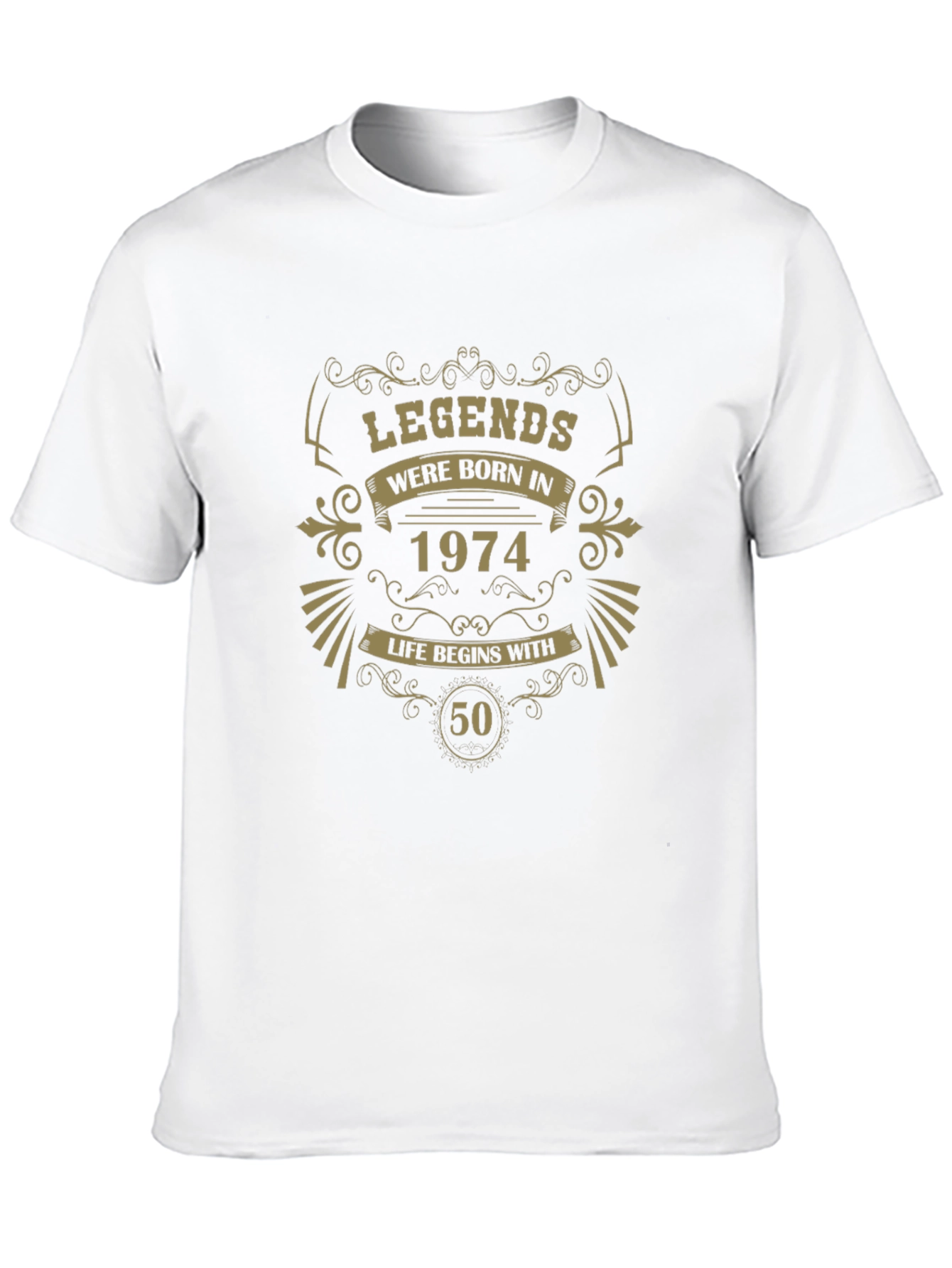 Legends Born In 1974 Black Graphic Tee