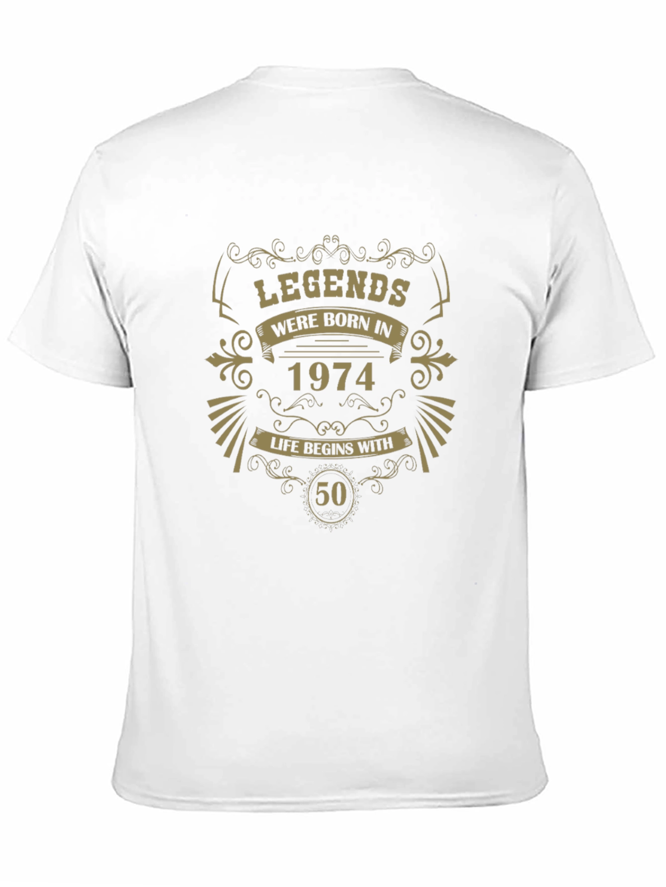 Legends Born In 1974 Black Graphic Tee