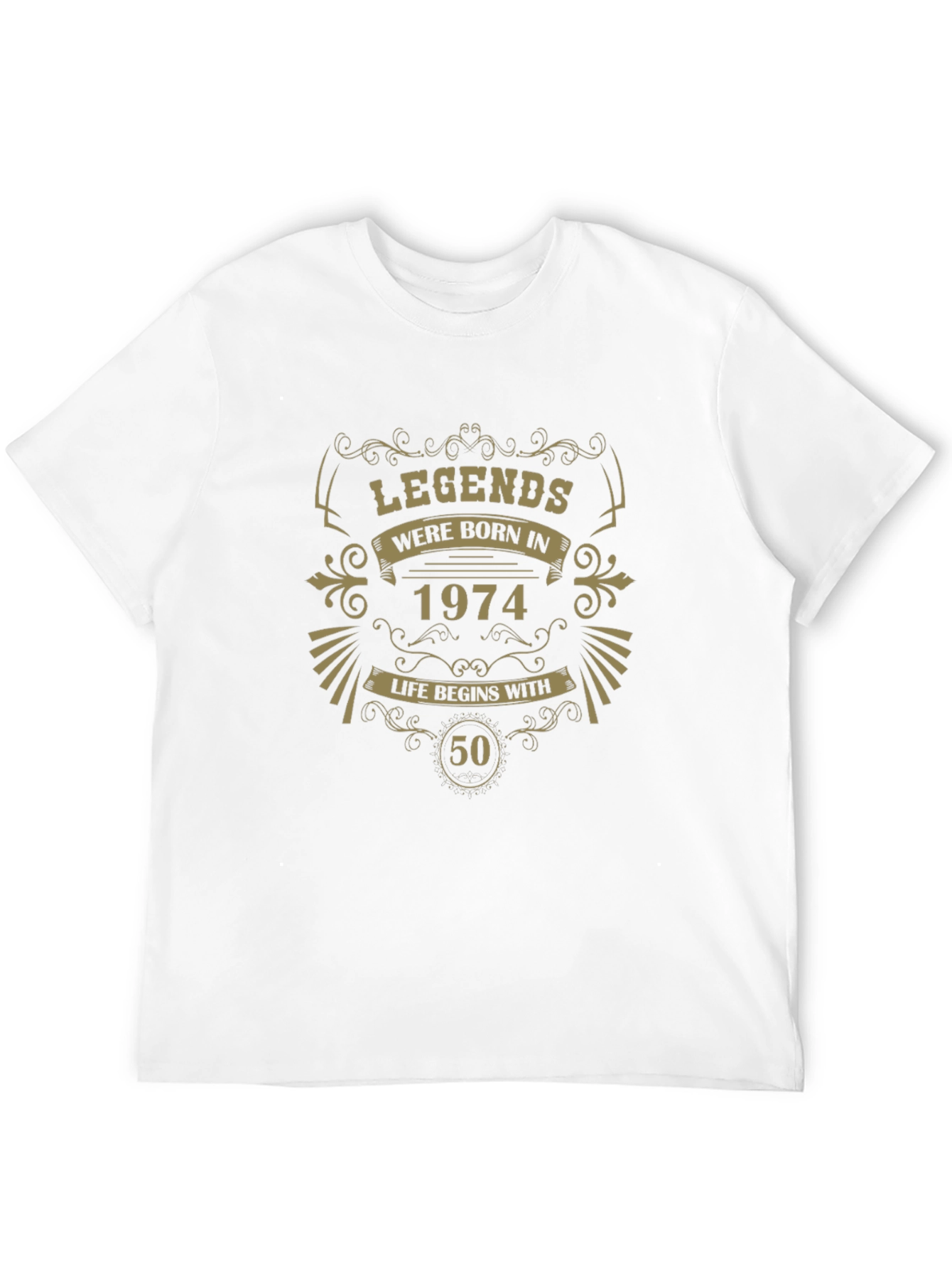 Legends Born In 1974 Black Graphic Tee