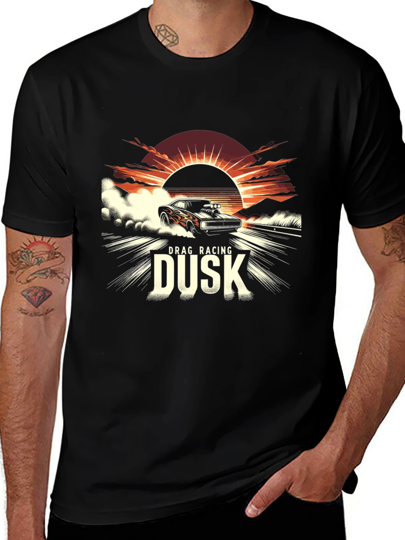 Drag Racing Dusk T-Shirt - Muscle Car Tee