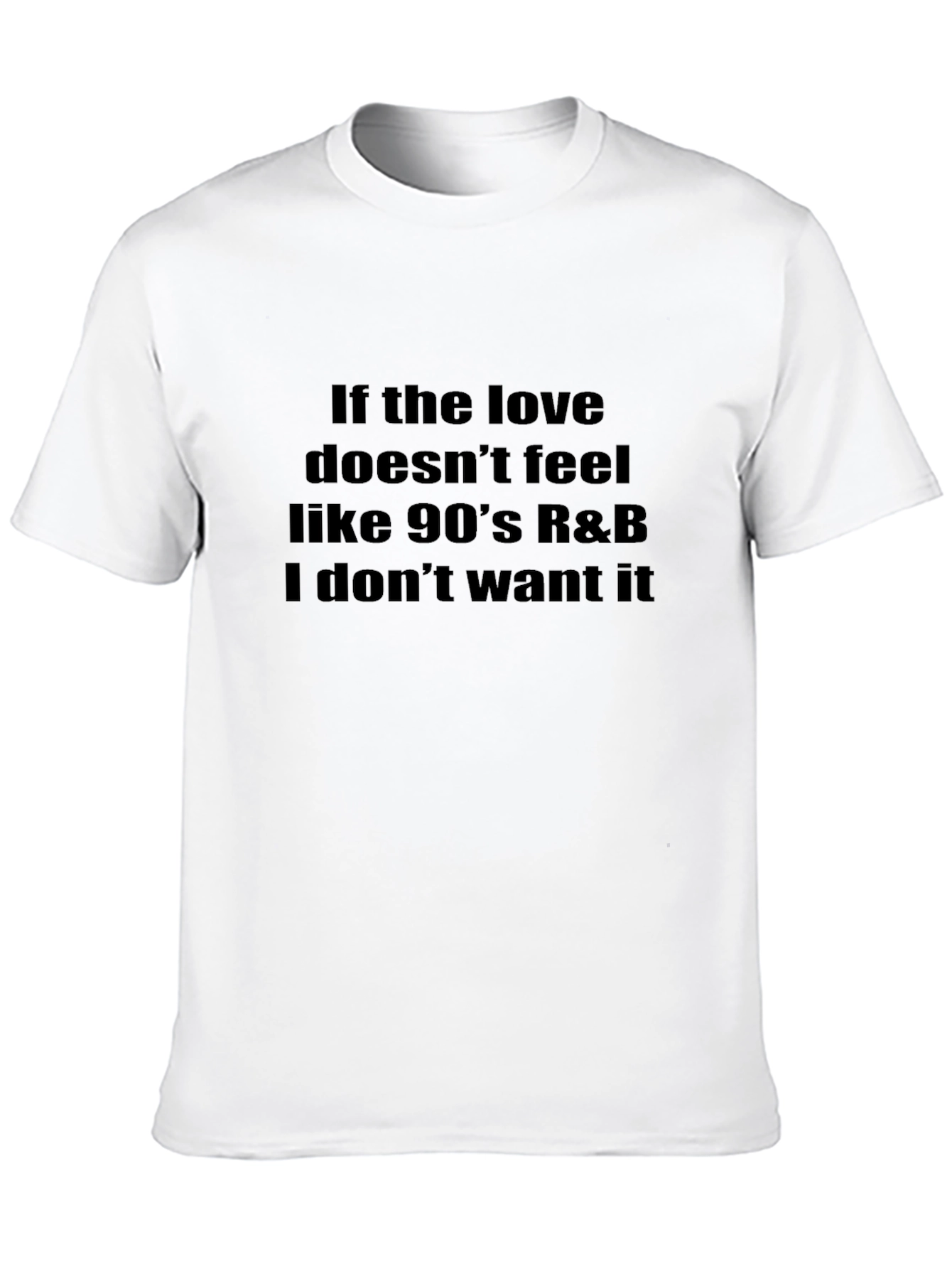 90s R&B Love Graphic Tee - Soft Black T-Shirt
