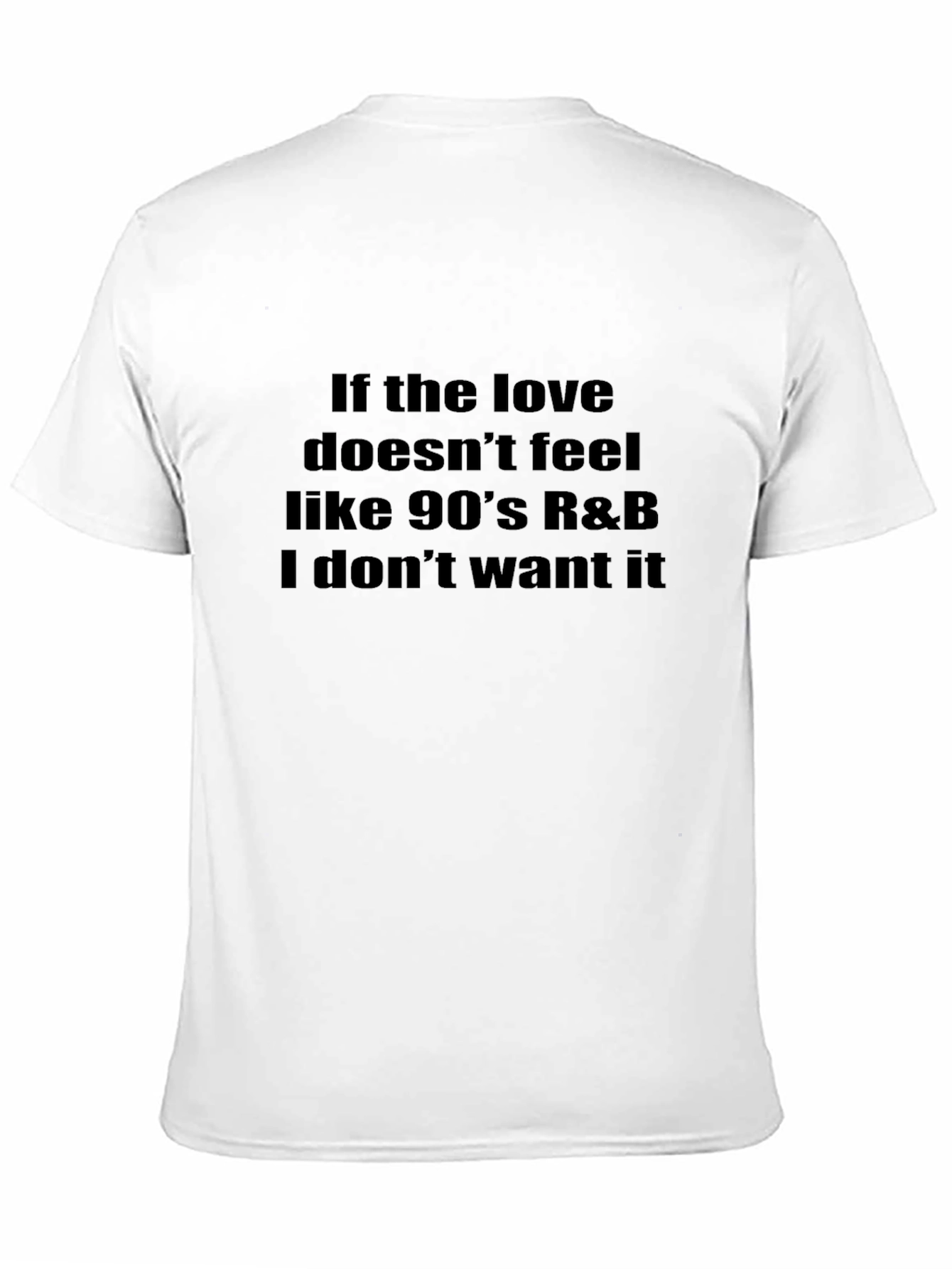90s R&B Love Graphic Tee - Soft Black T-Shirt