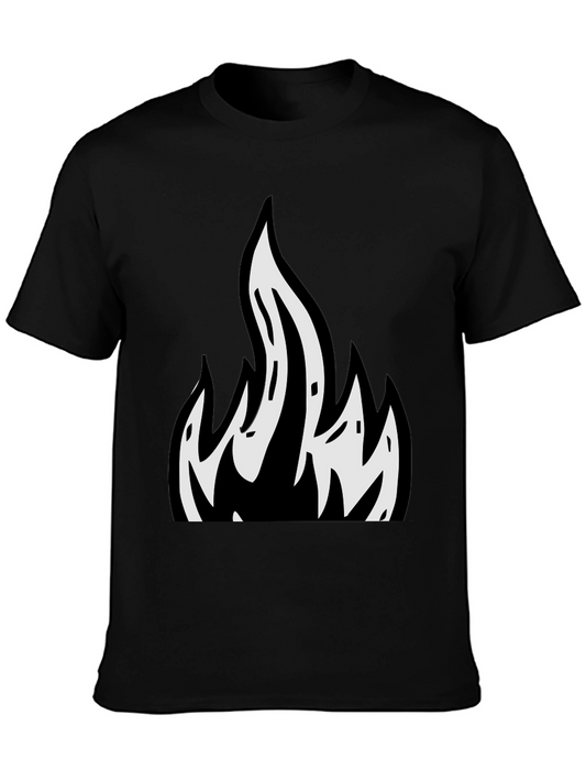 Flame Graphic Black T-Shirt