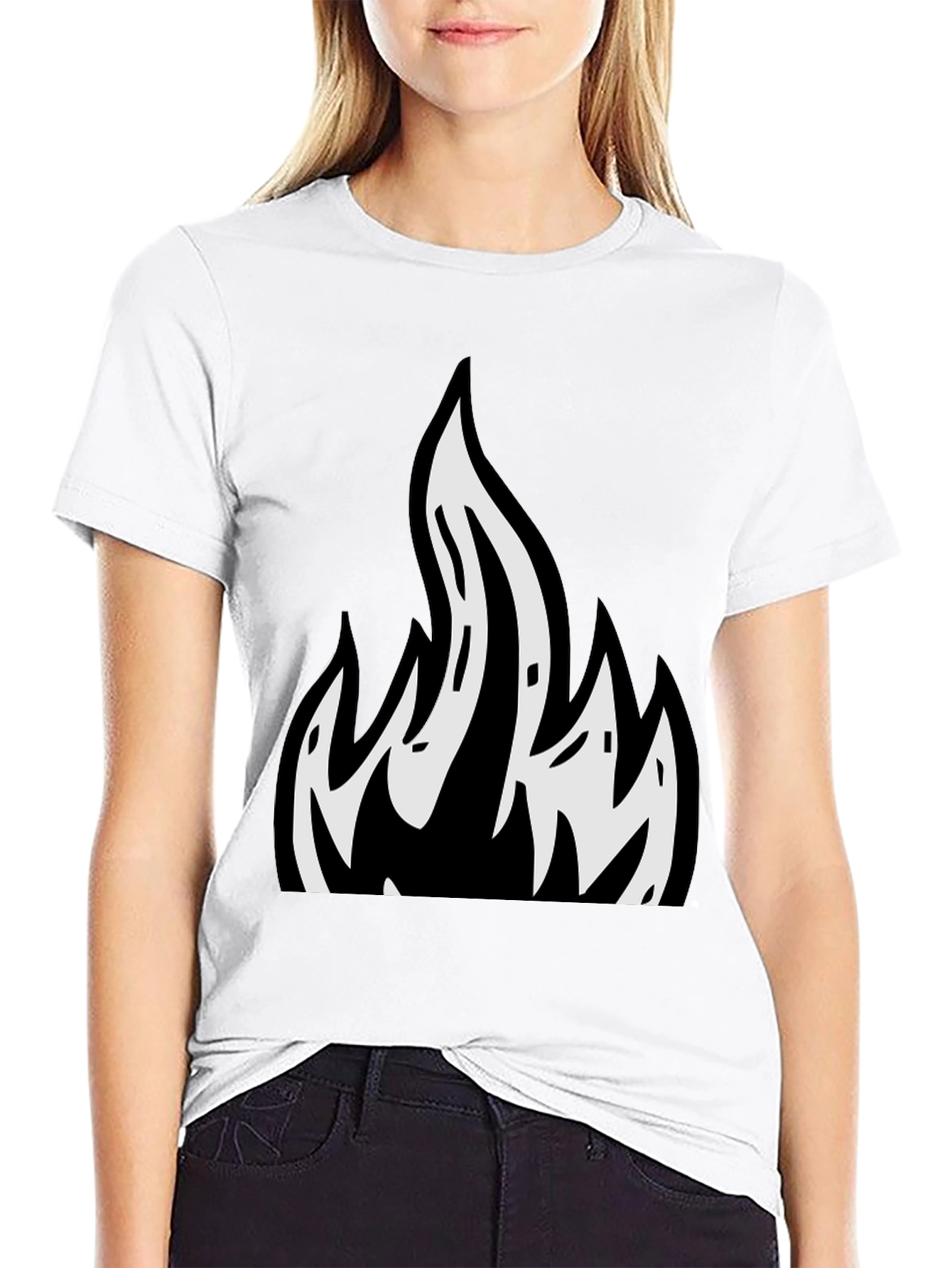 Flame Graphic Black T-Shirt