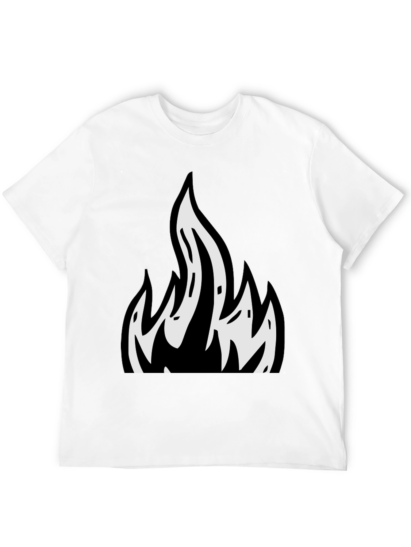 Flame Graphic Black T-Shirt