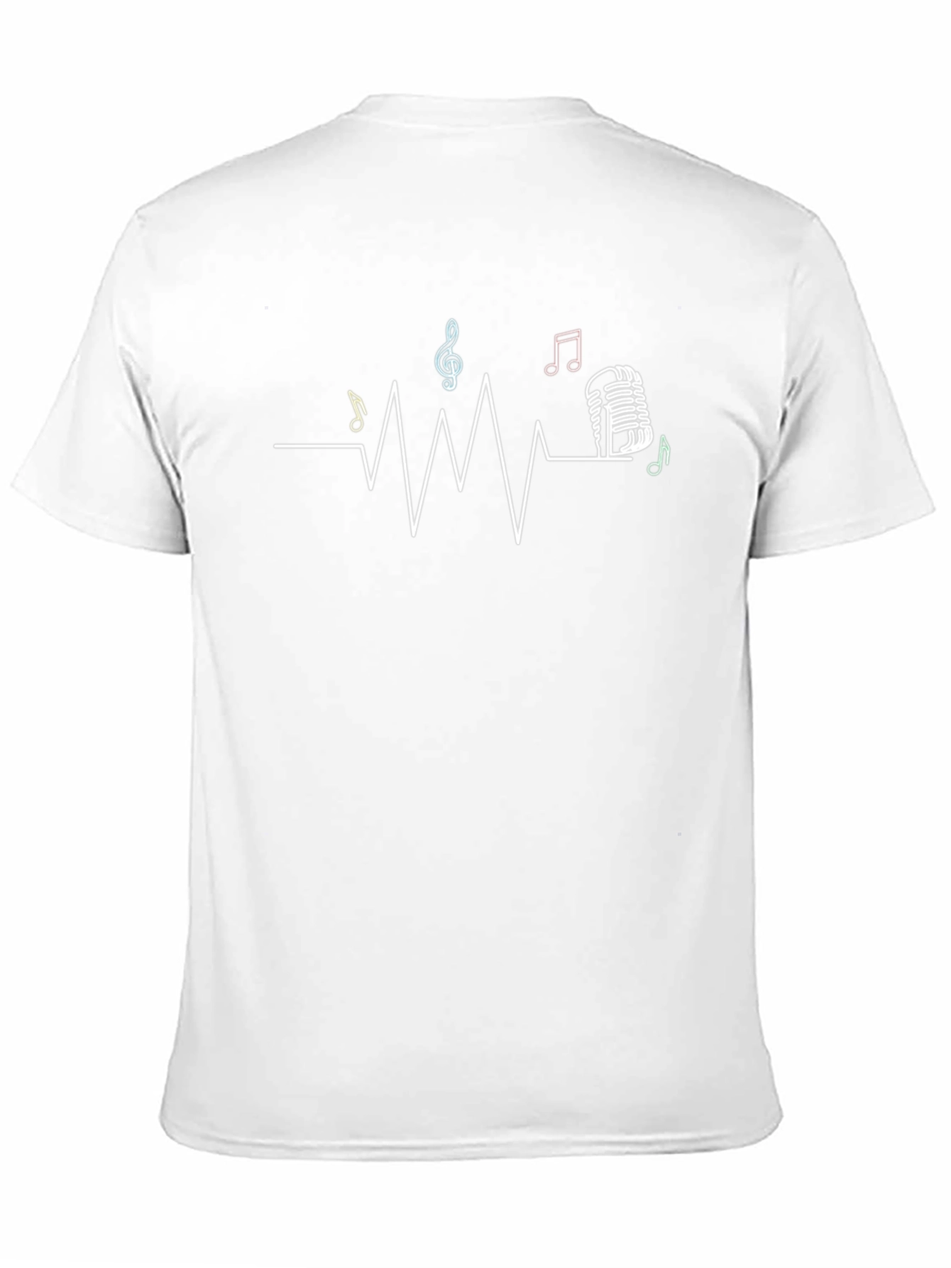 Music Heartbeat Graphic Black T-Shirt