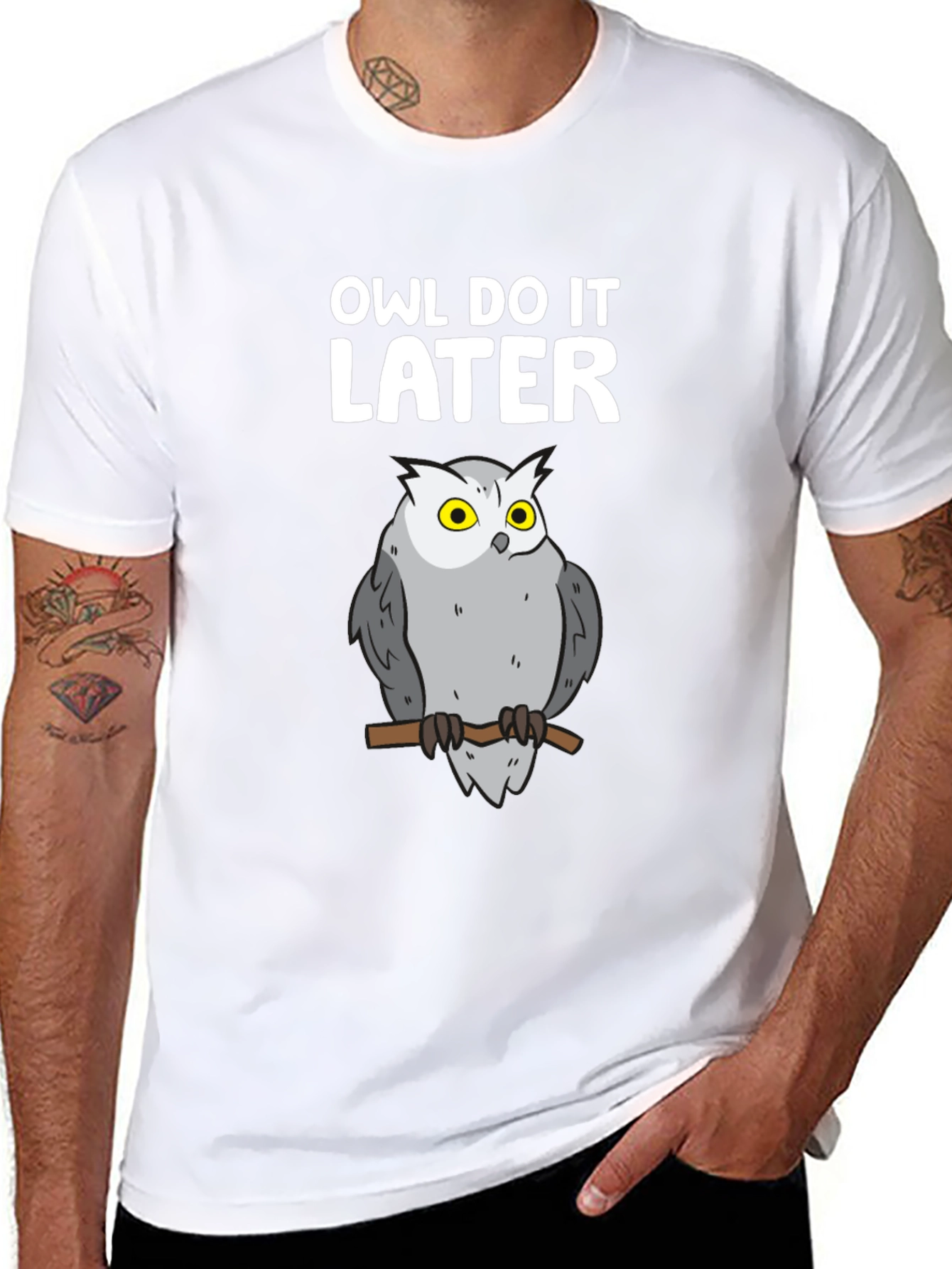 Owl Do It Later Graphic Tee