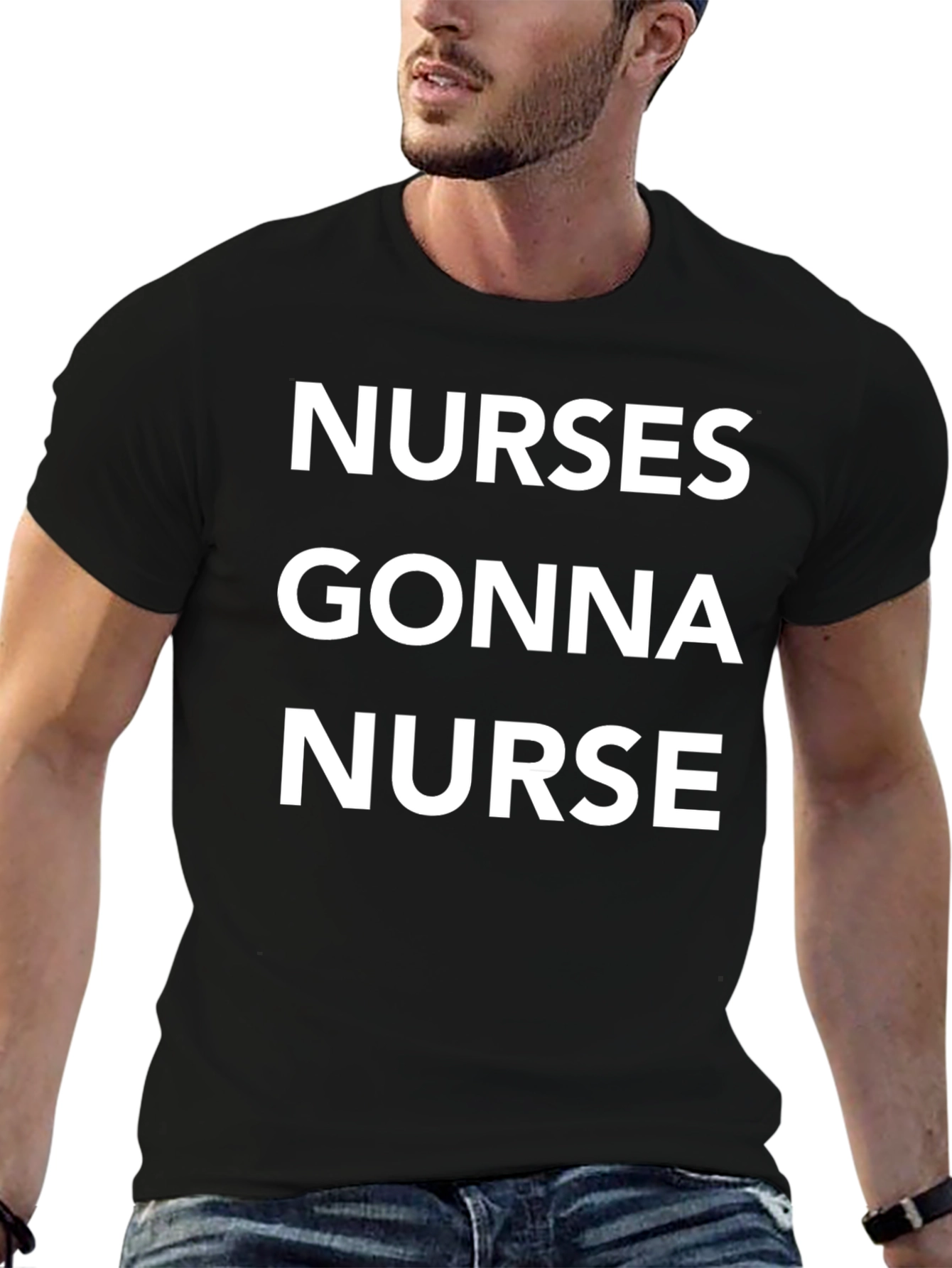 Nurses Gonna Nurse Graphic Tee - Black
