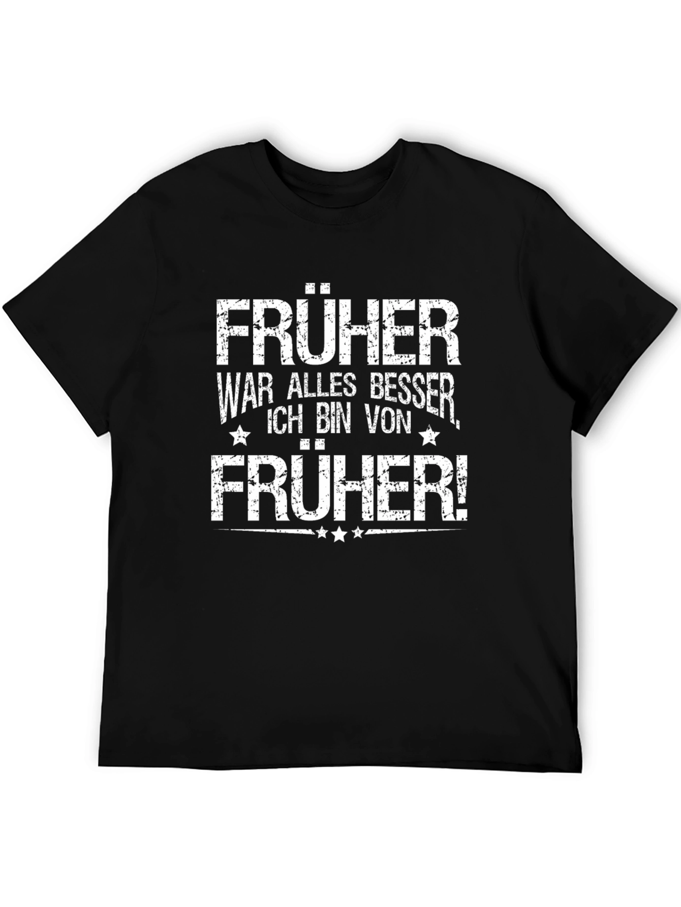 Retro Früher Slogan Black T-Shirt