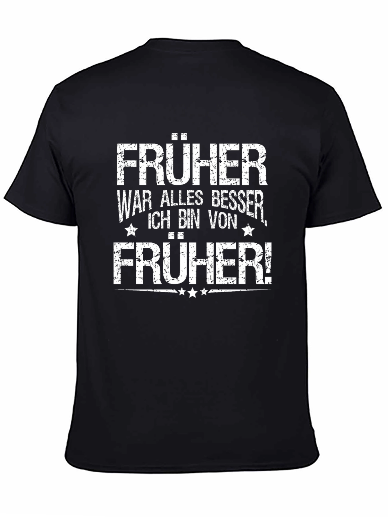 Retro Früher Slogan Black T-Shirt
