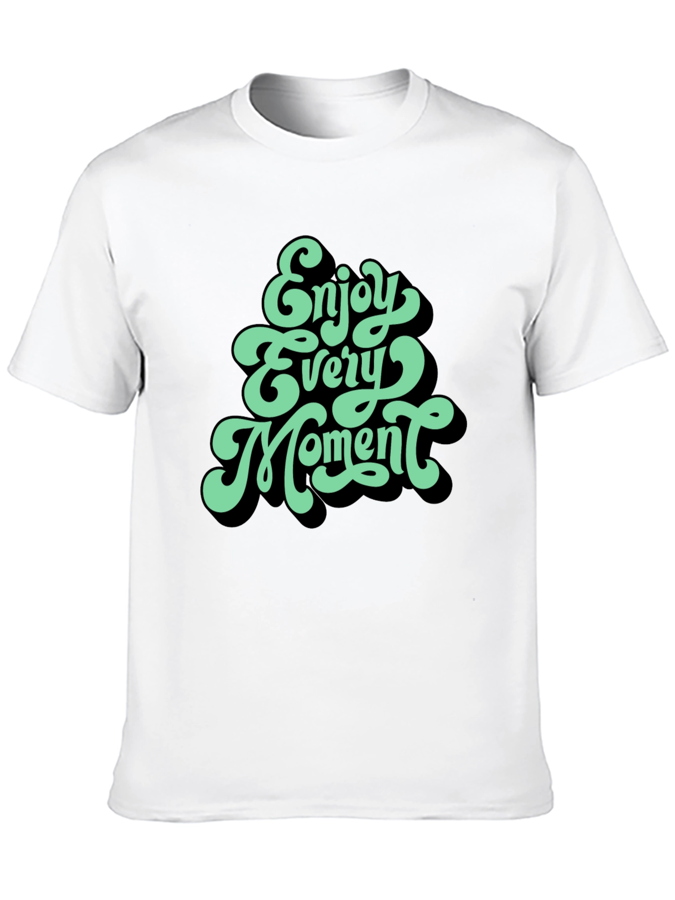 Enjoy Every Moment Graphic Tee - Stylish Black T-Shirt