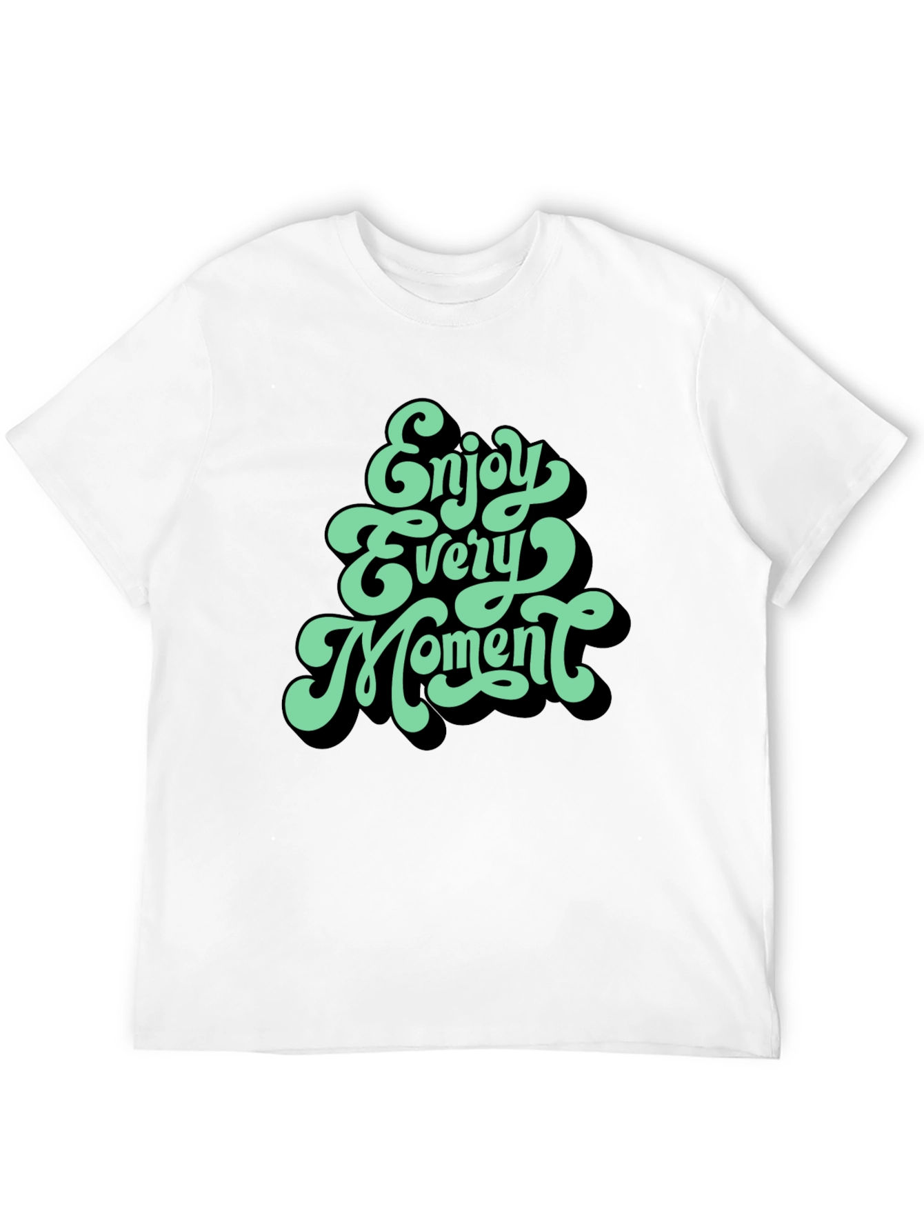 Enjoy Every Moment Graphic Tee - Stylish Black T-Shirt