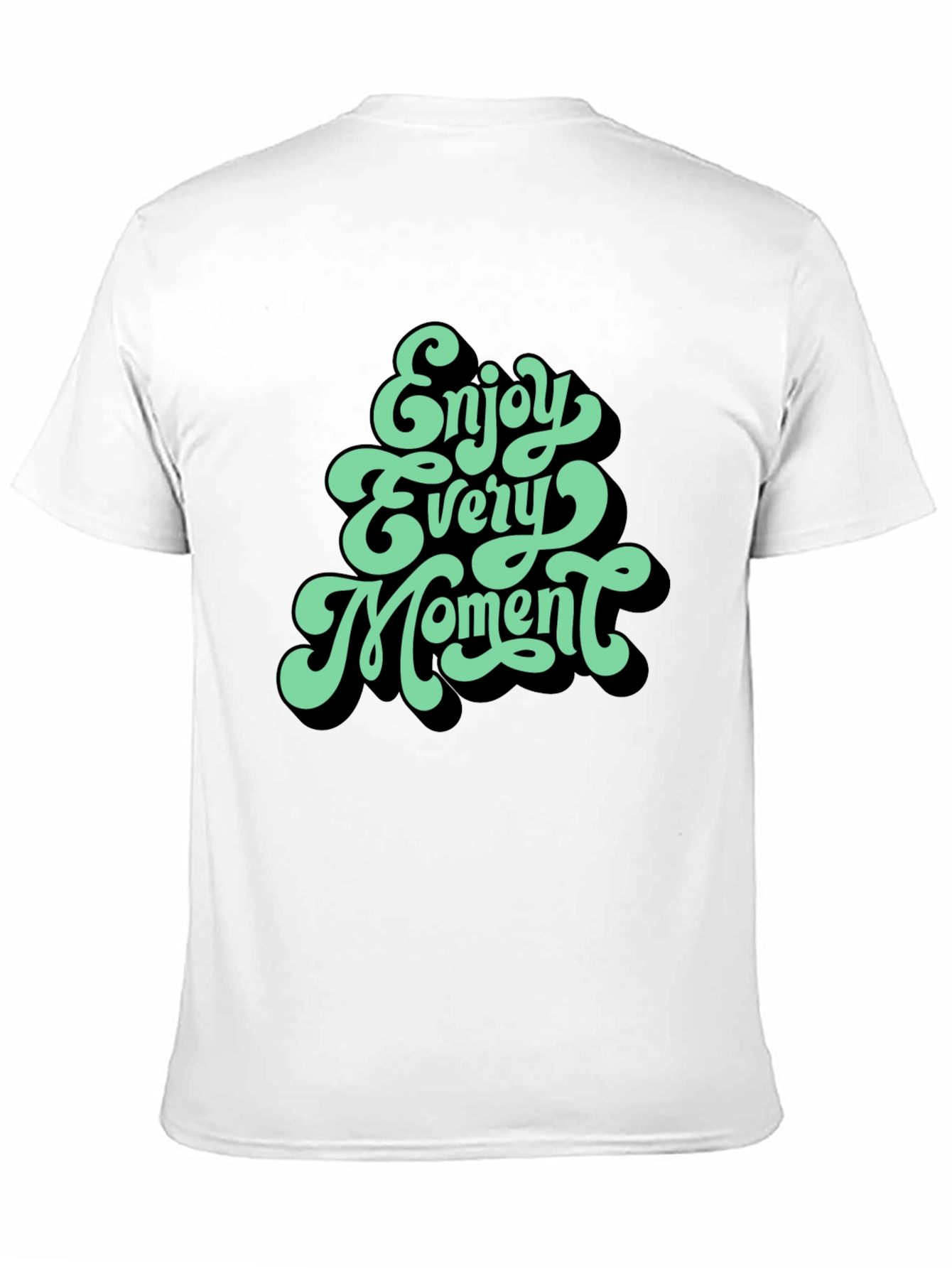 Enjoy Every Moment Graphic Tee - Stylish Black T-Shirt