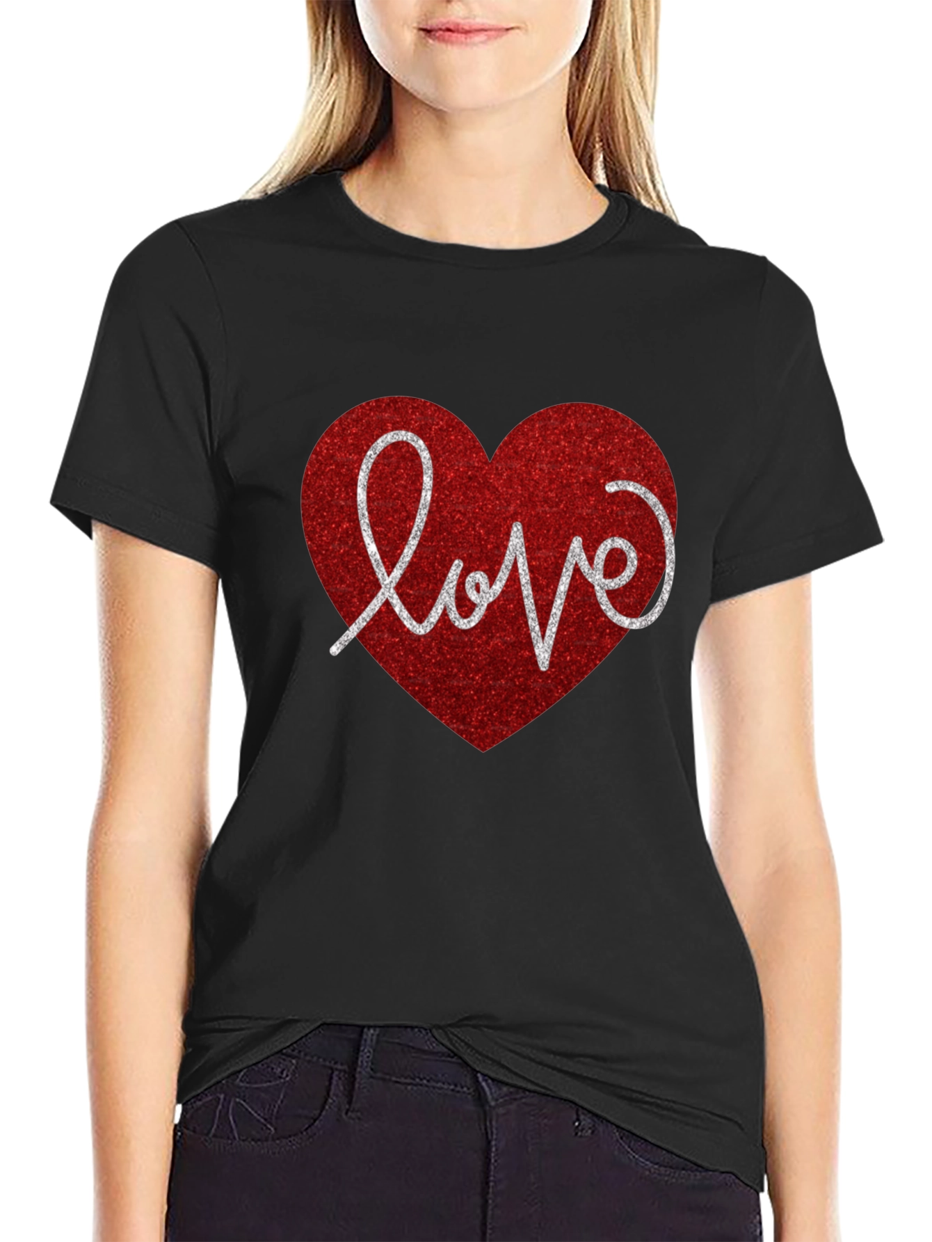 Heart Love Valentines Day Graphic T-Shirt