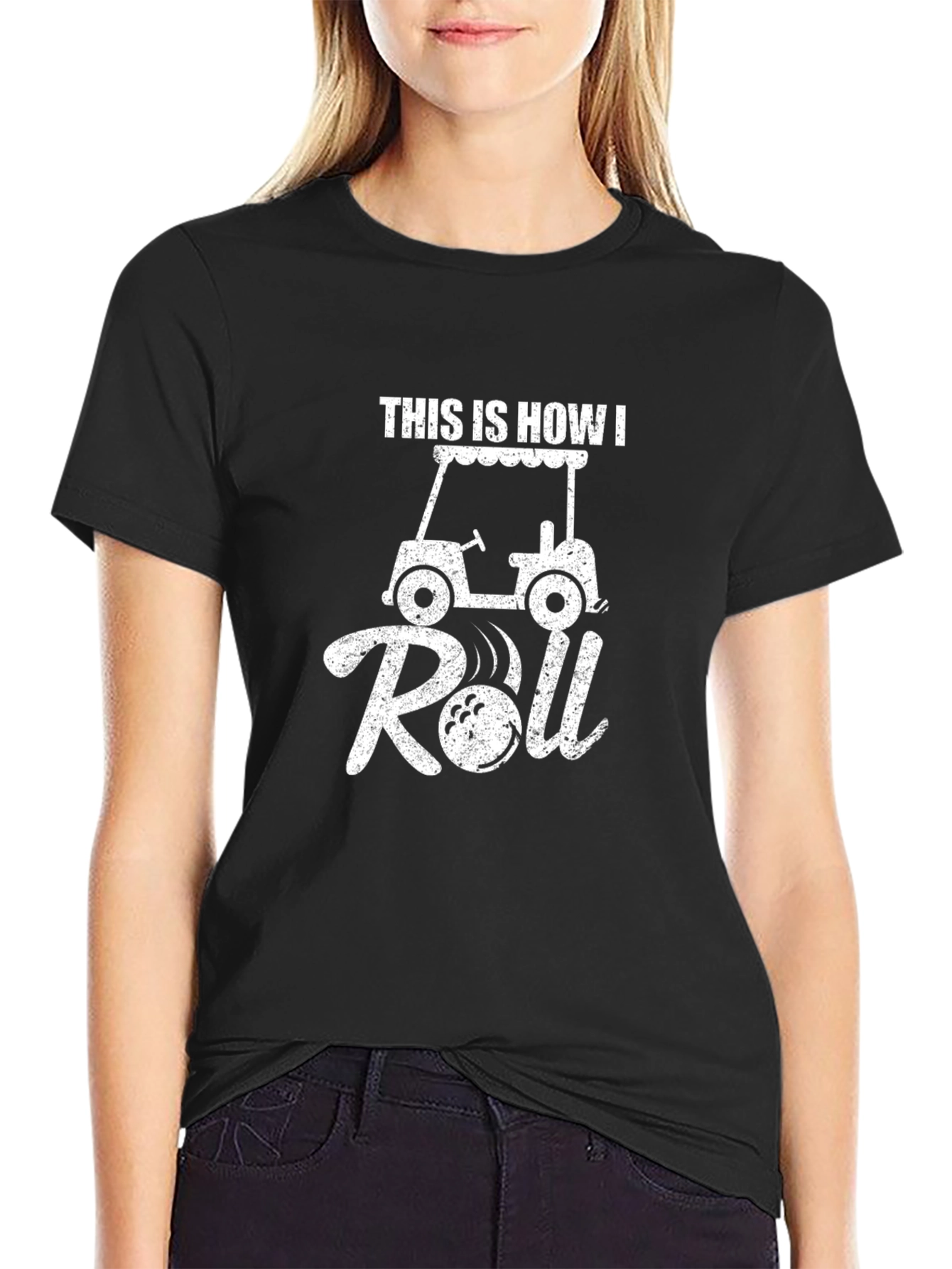 Golf Cart Roll T-Shirt - Funny Golf Tee