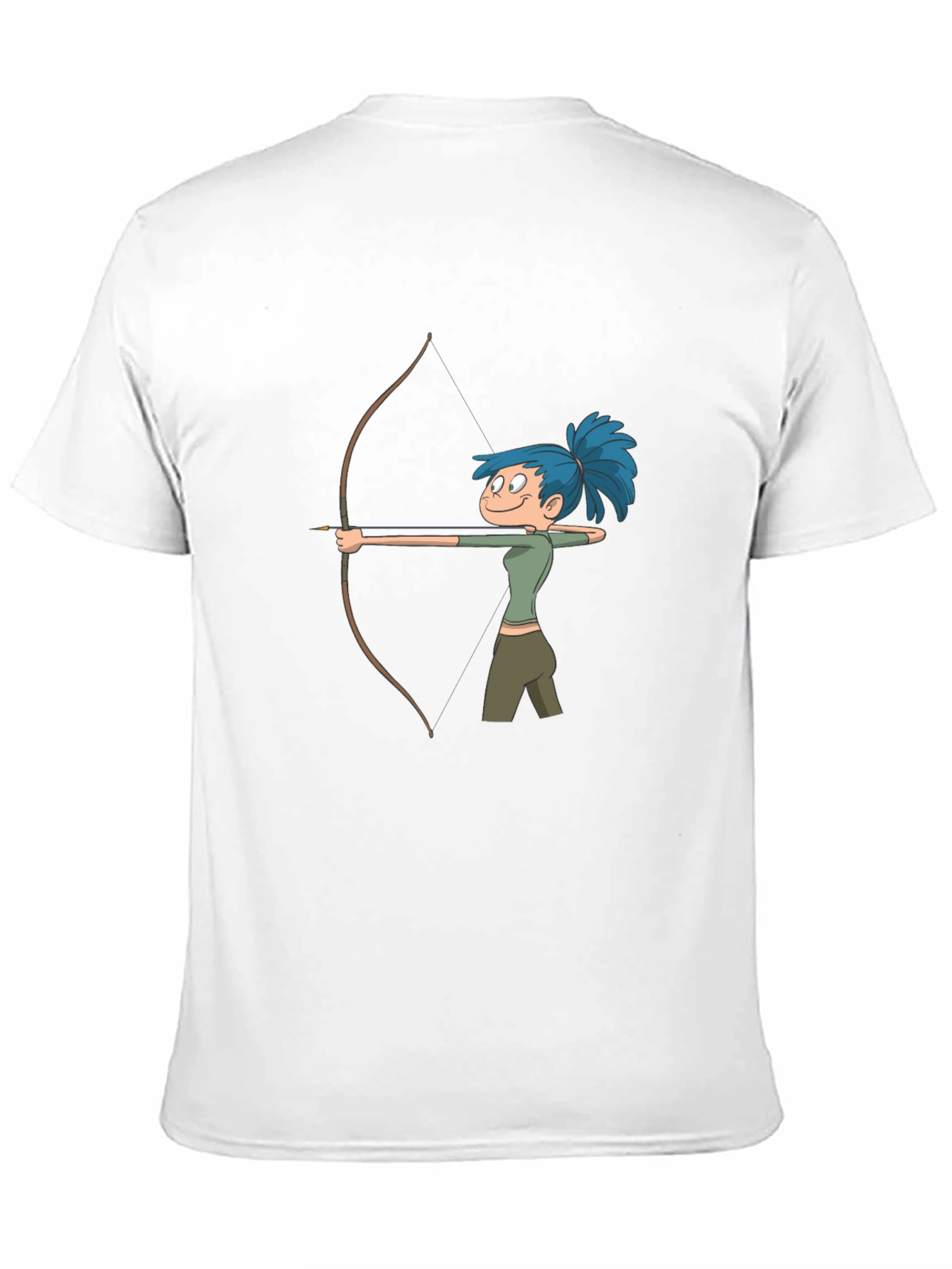 Archer Girl Cartoon Tee - Cool Graphic Print Shirt