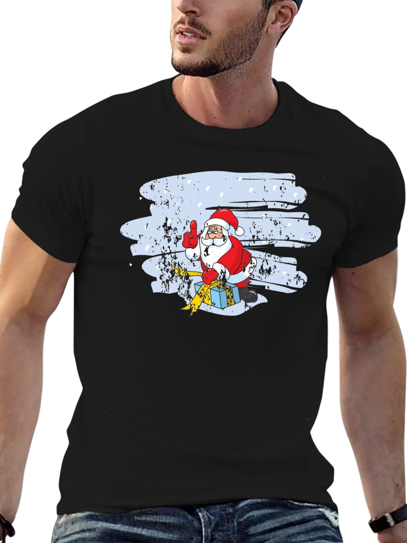 Santa Claus Graphic Tee - Holiday Cheer