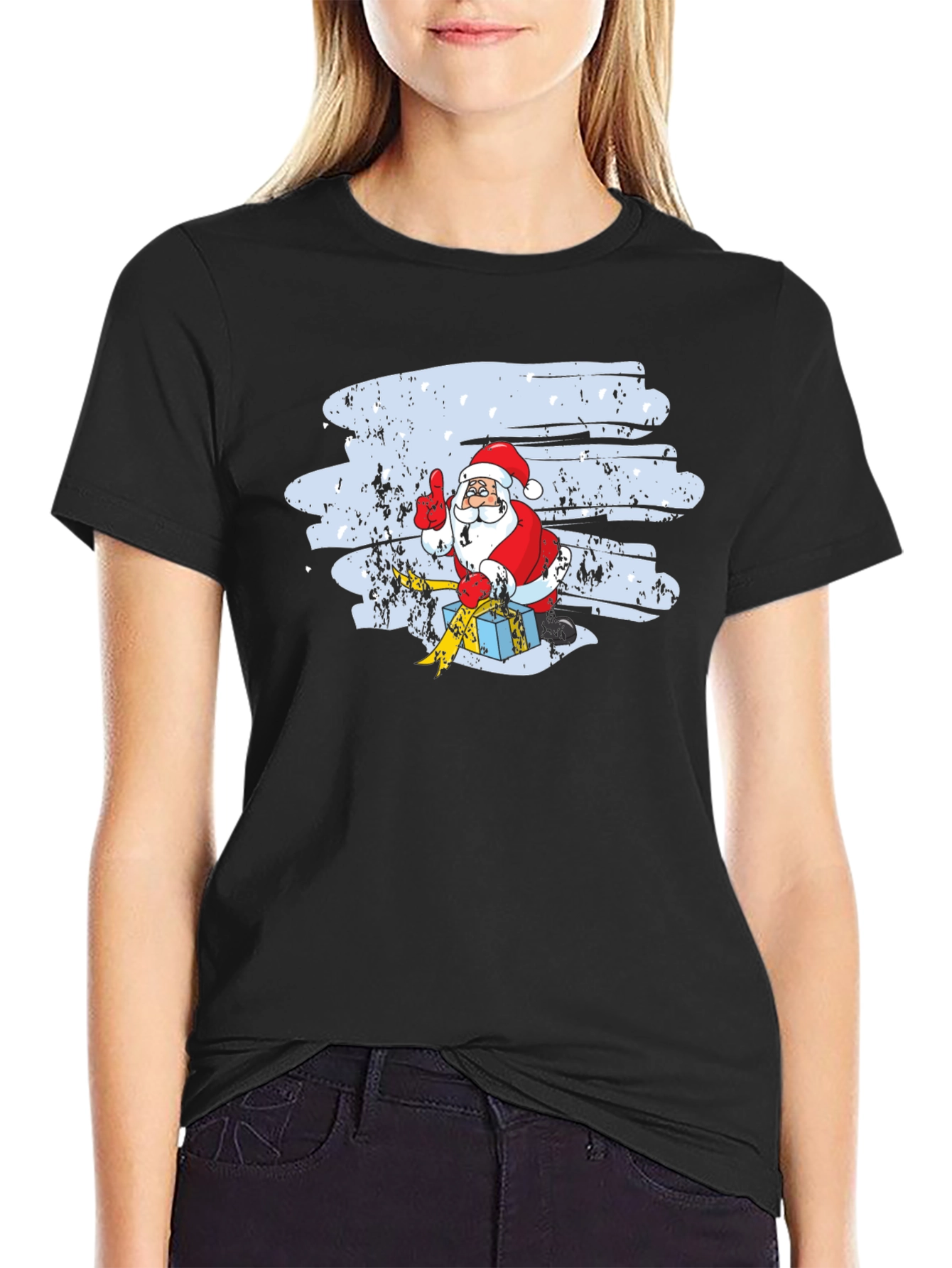 Santa Claus Graphic Tee - Holiday Cheer