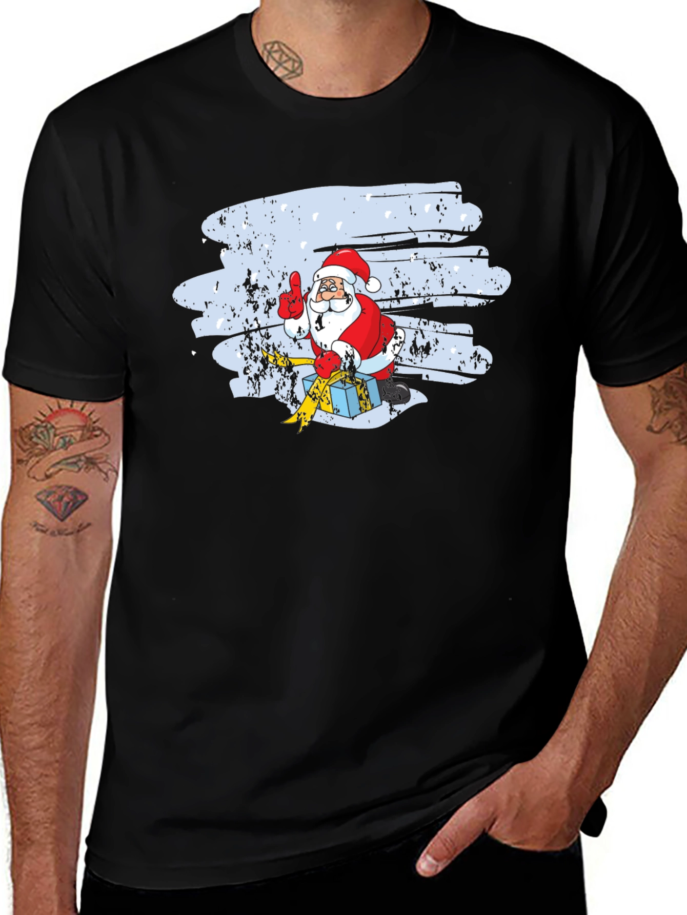 Santa Claus Graphic Tee - Holiday Cheer