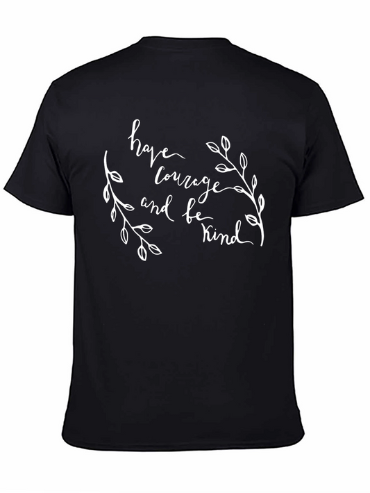 Courage & Kindness Graphic Tee - Black Cotton Shirt
