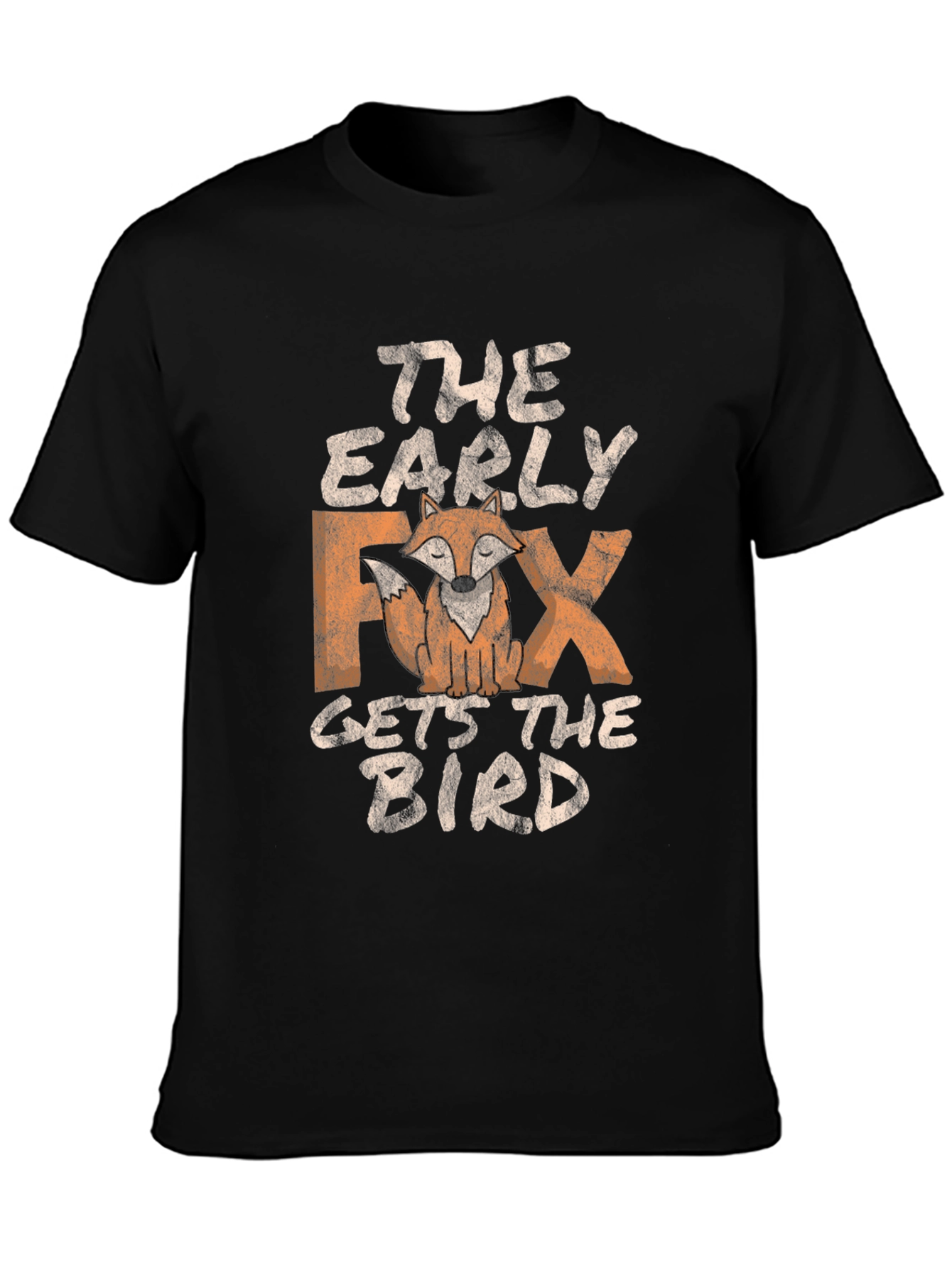 Early Fox Gets the Bird Graphic Tee