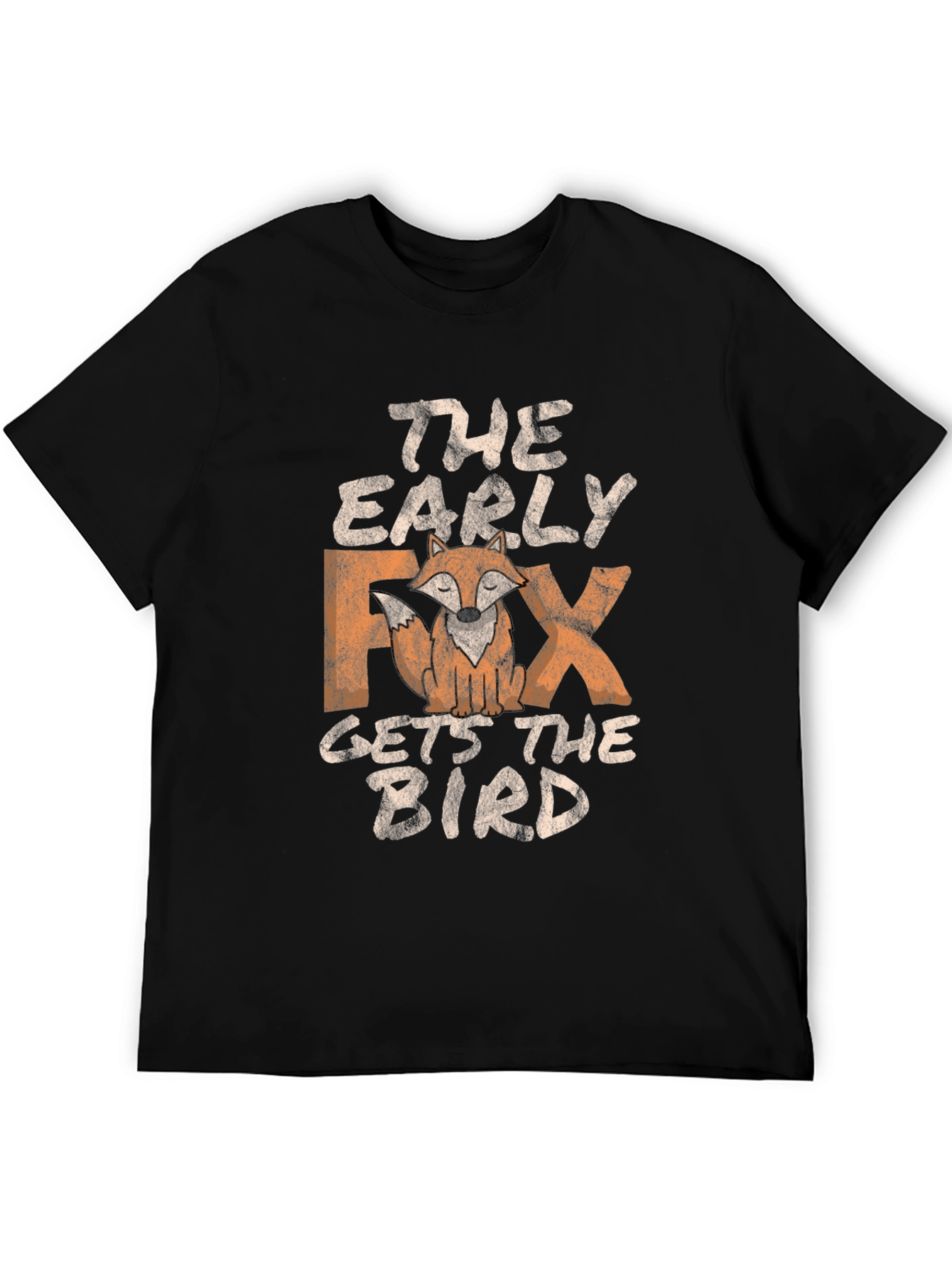 Early Fox Gets the Bird Graphic Tee