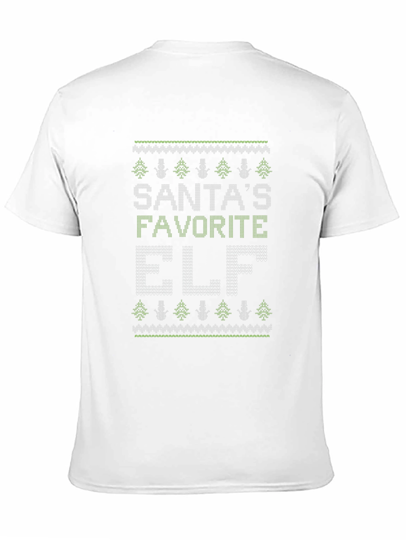 Santas Favorite Elf Knit Pattern T-Shirt