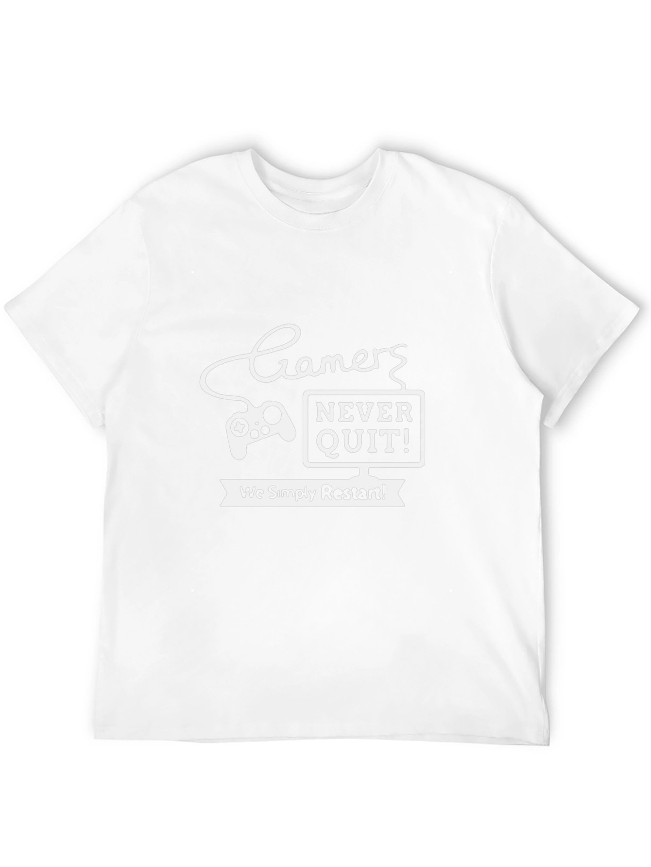 Gamer Never Quit T-Shirt - Restart and Conquer!