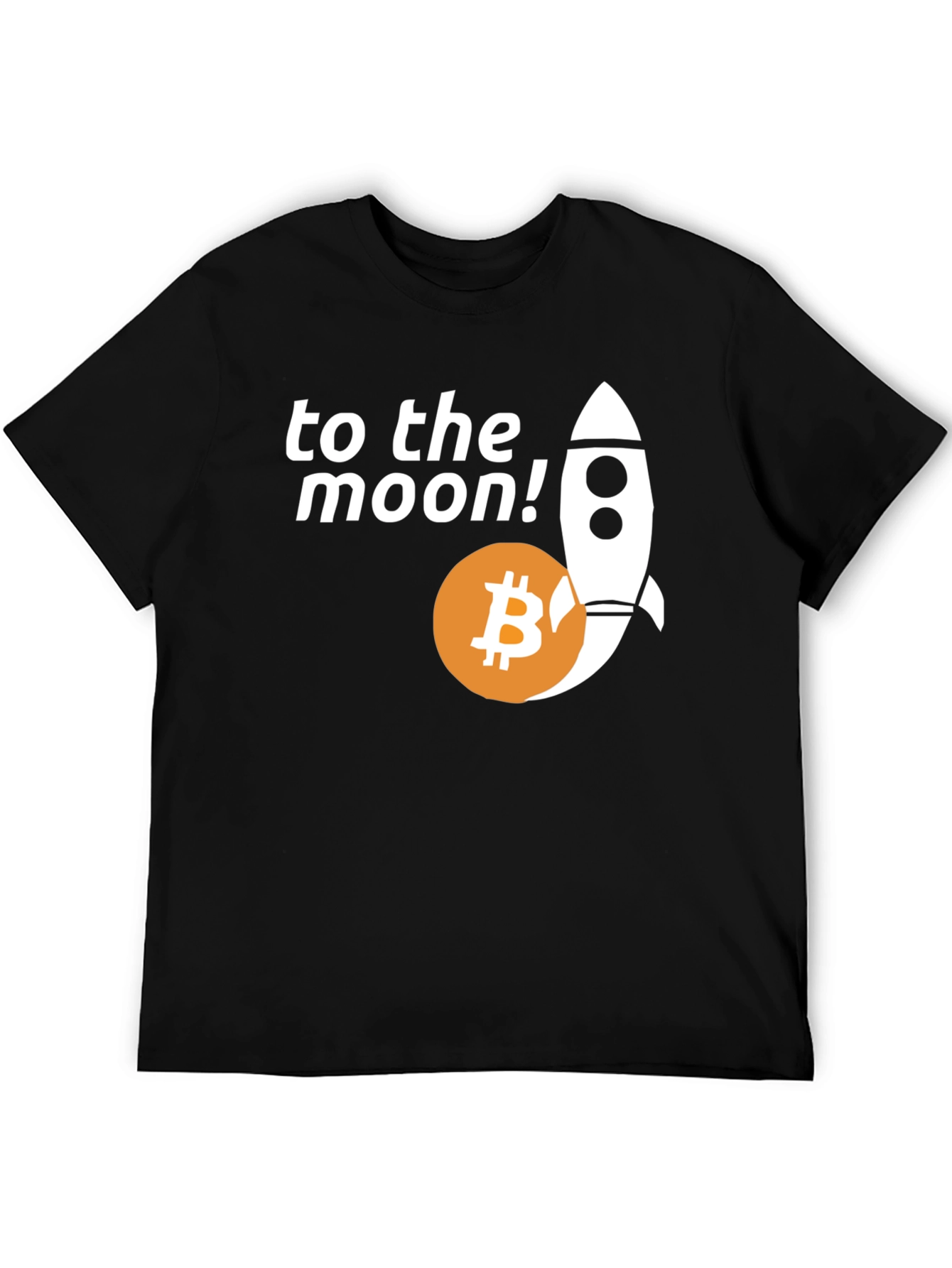 Bitcoin to the Moon T-Shirt Cryptocurrency Rocket Tee