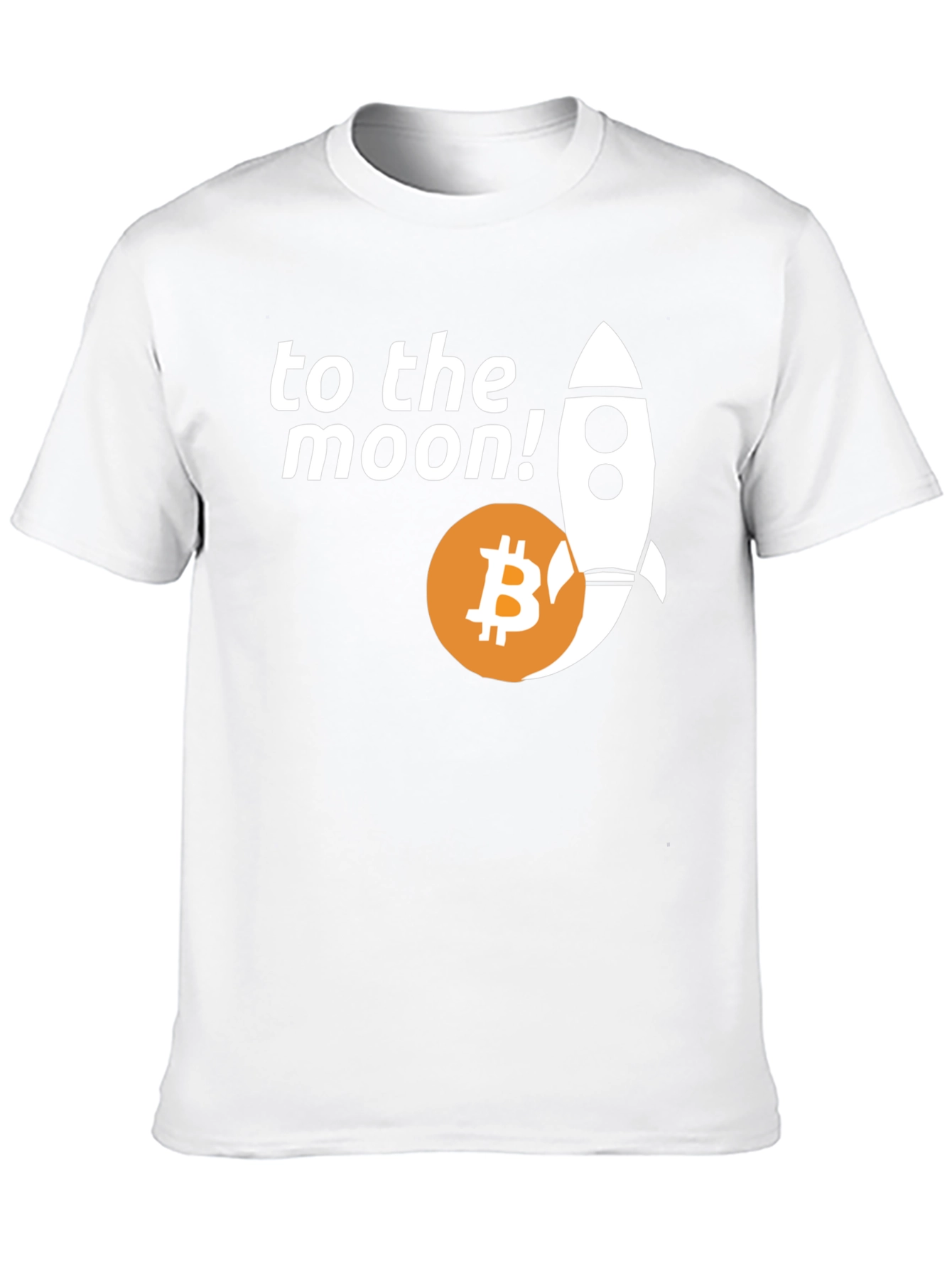 Bitcoin to the Moon T-Shirt Cryptocurrency Rocket Tee
