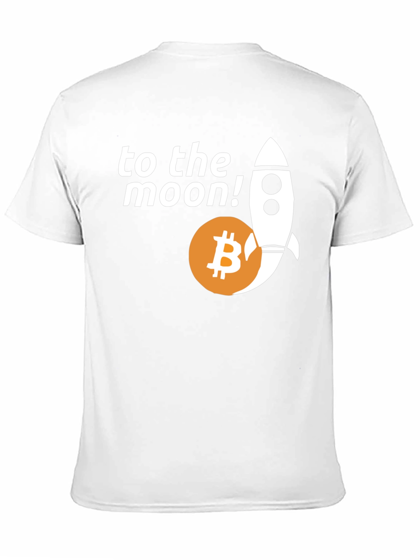 Bitcoin to the Moon T-Shirt Cryptocurrency Rocket Tee