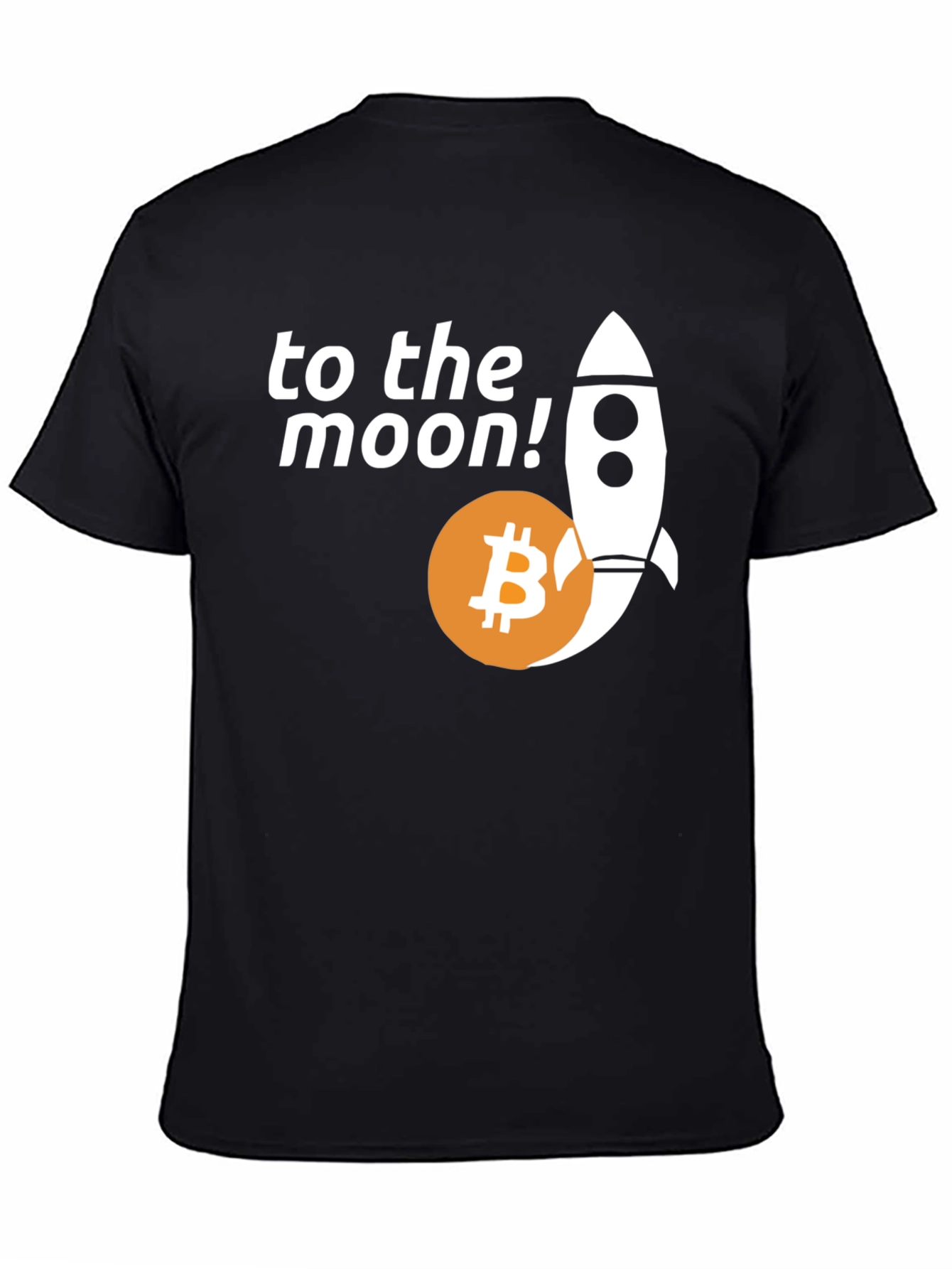 Bitcoin to the Moon T-Shirt Cryptocurrency Rocket Tee