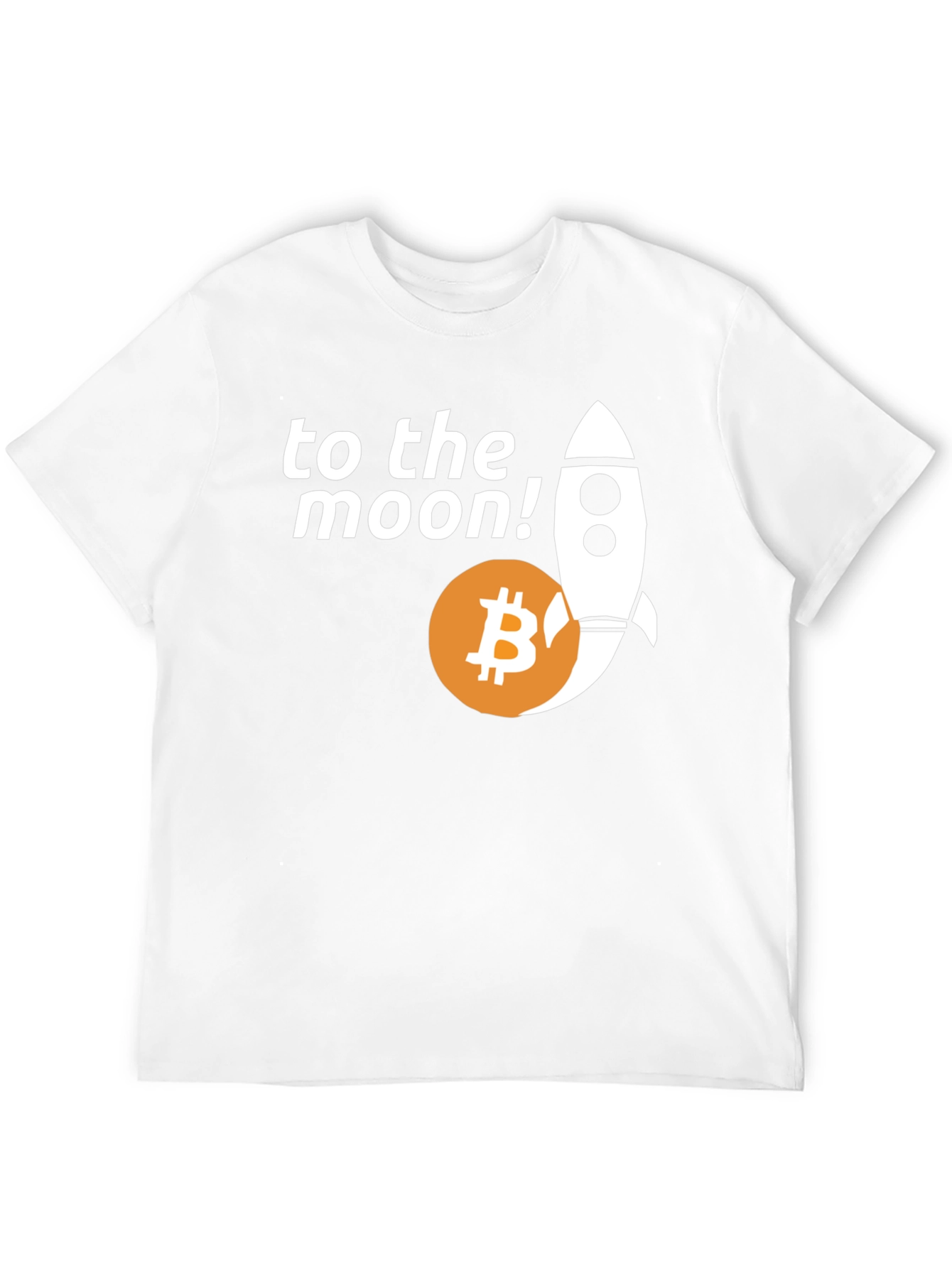 Bitcoin to the Moon T-Shirt Cryptocurrency Rocket Tee