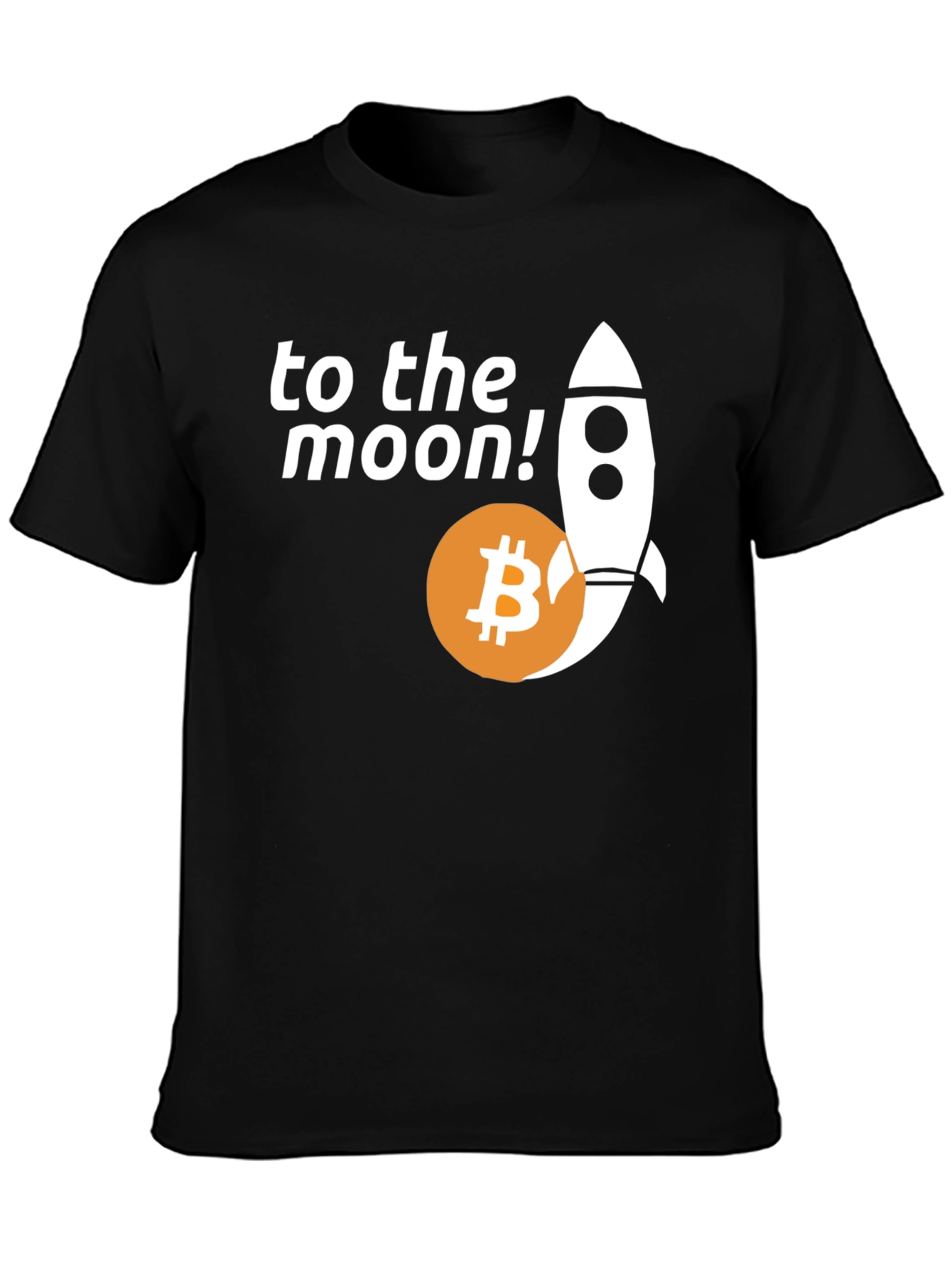 Bitcoin to the Moon T-Shirt Cryptocurrency Rocket Tee