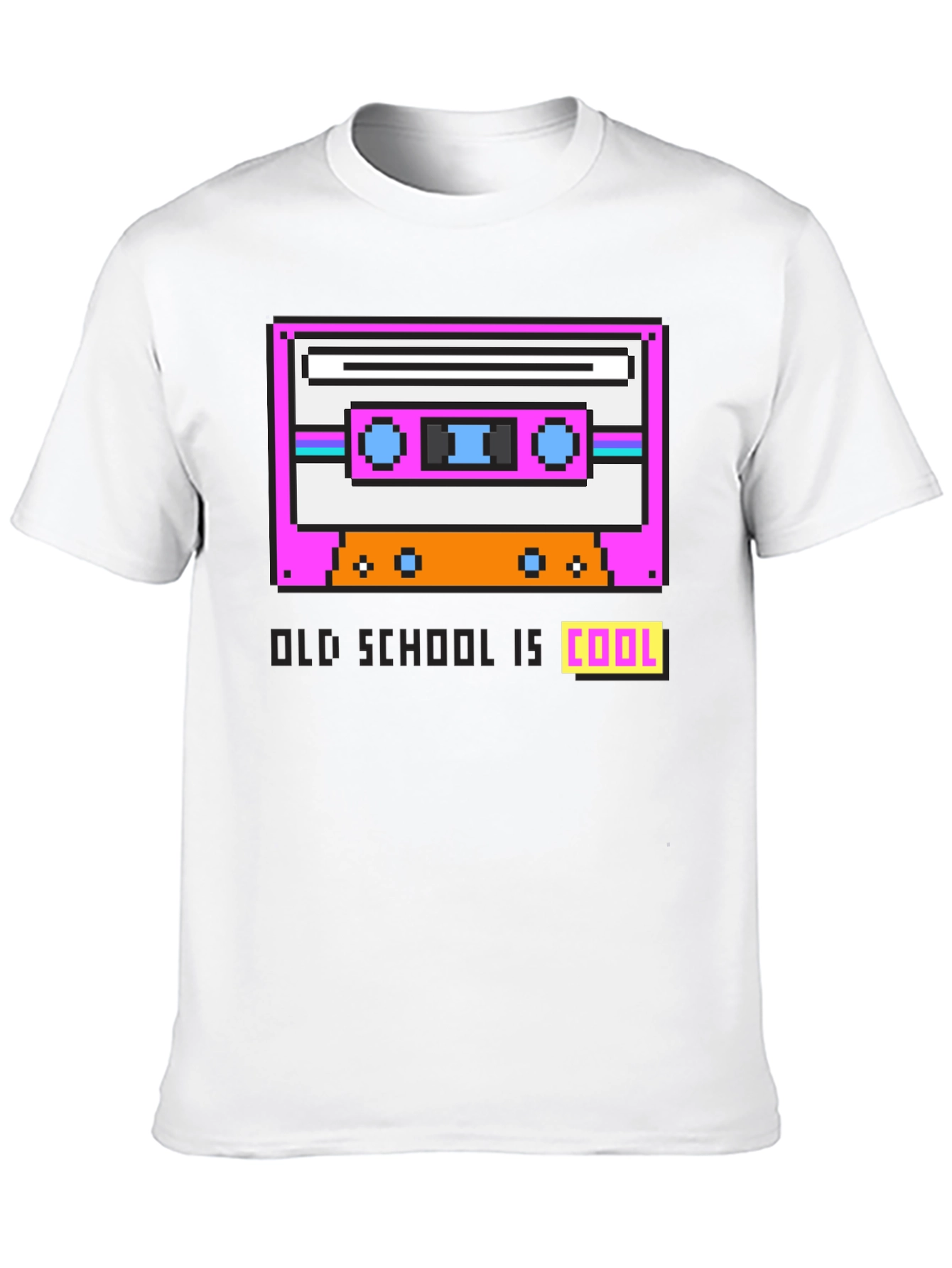 Retro Cassette Pixel Art Graphic T-Shirt