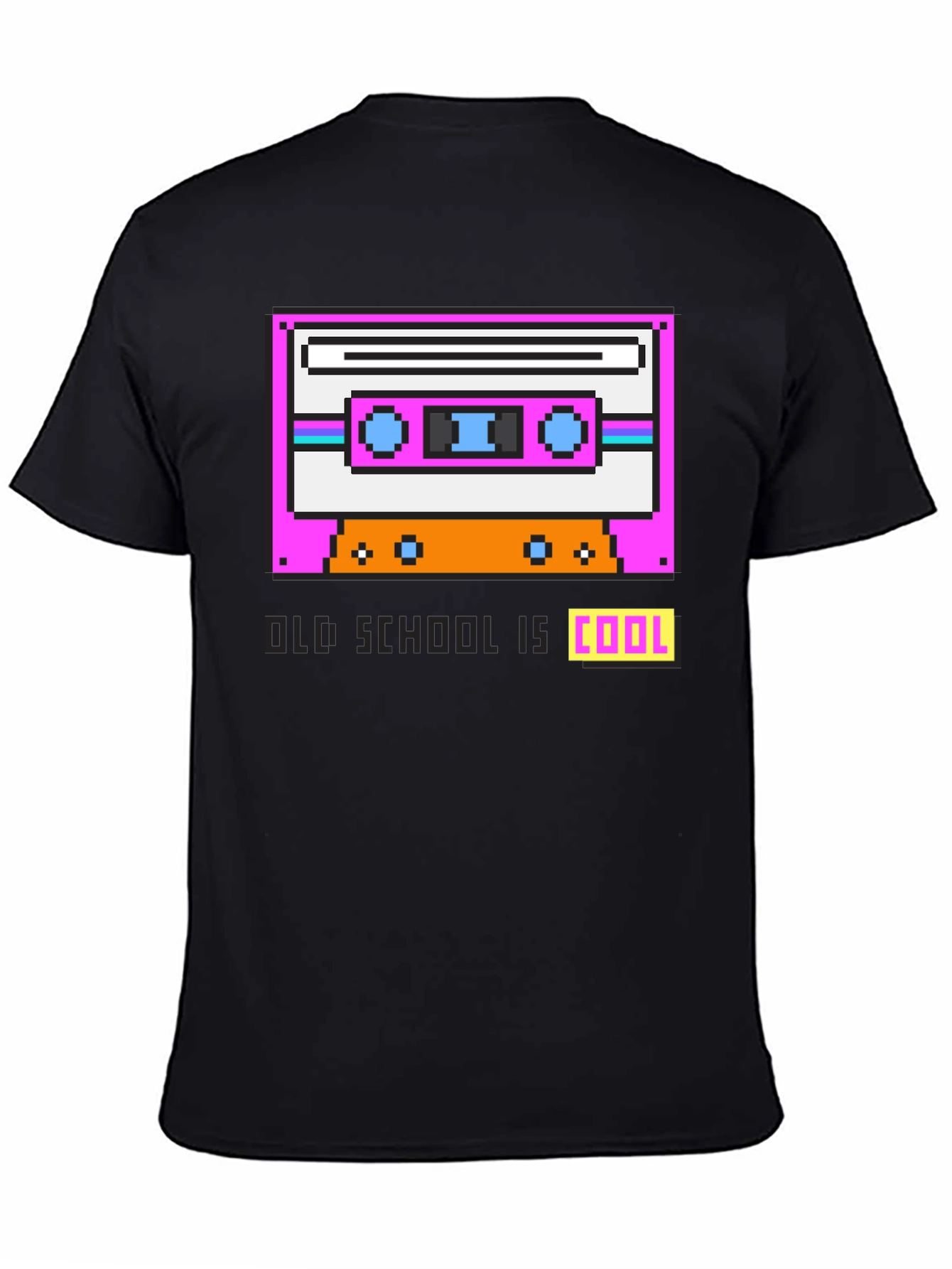 Retro Cassette Pixel Art Graphic T-Shirt