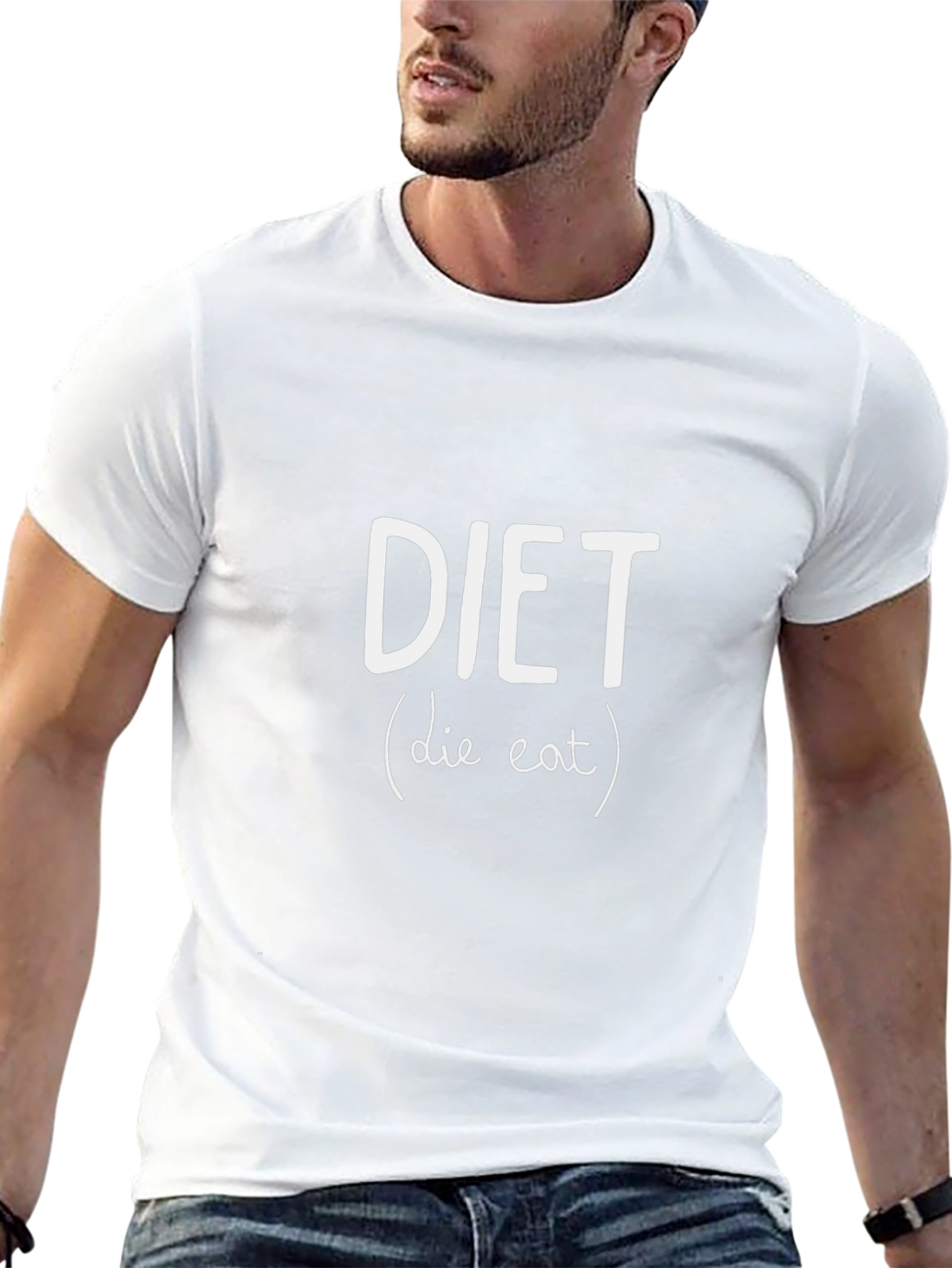 DIET Funny Slogan T-Shirt - Die Eat Graphic Tee