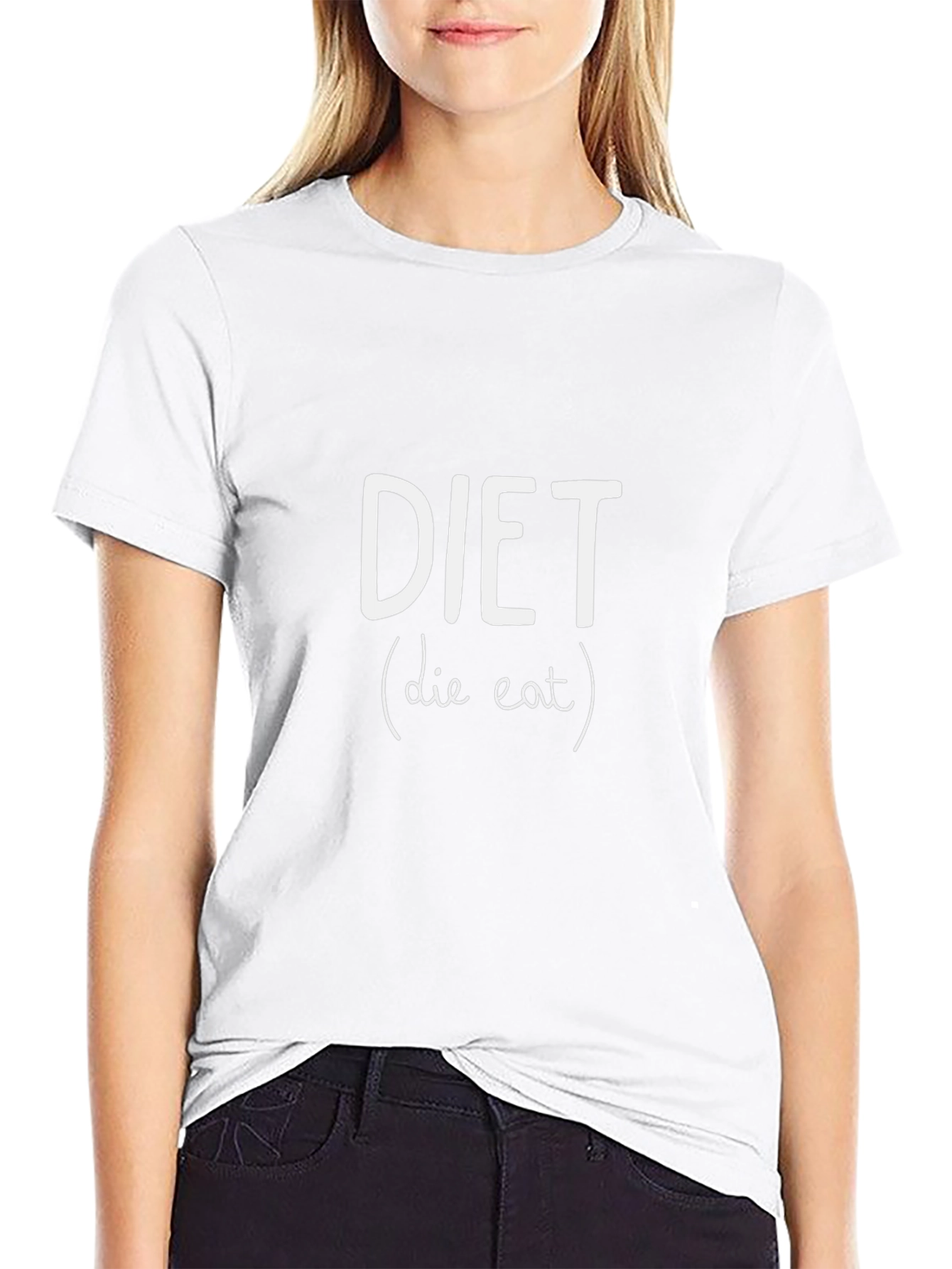 DIET Funny Slogan T-Shirt - Die Eat Graphic Tee