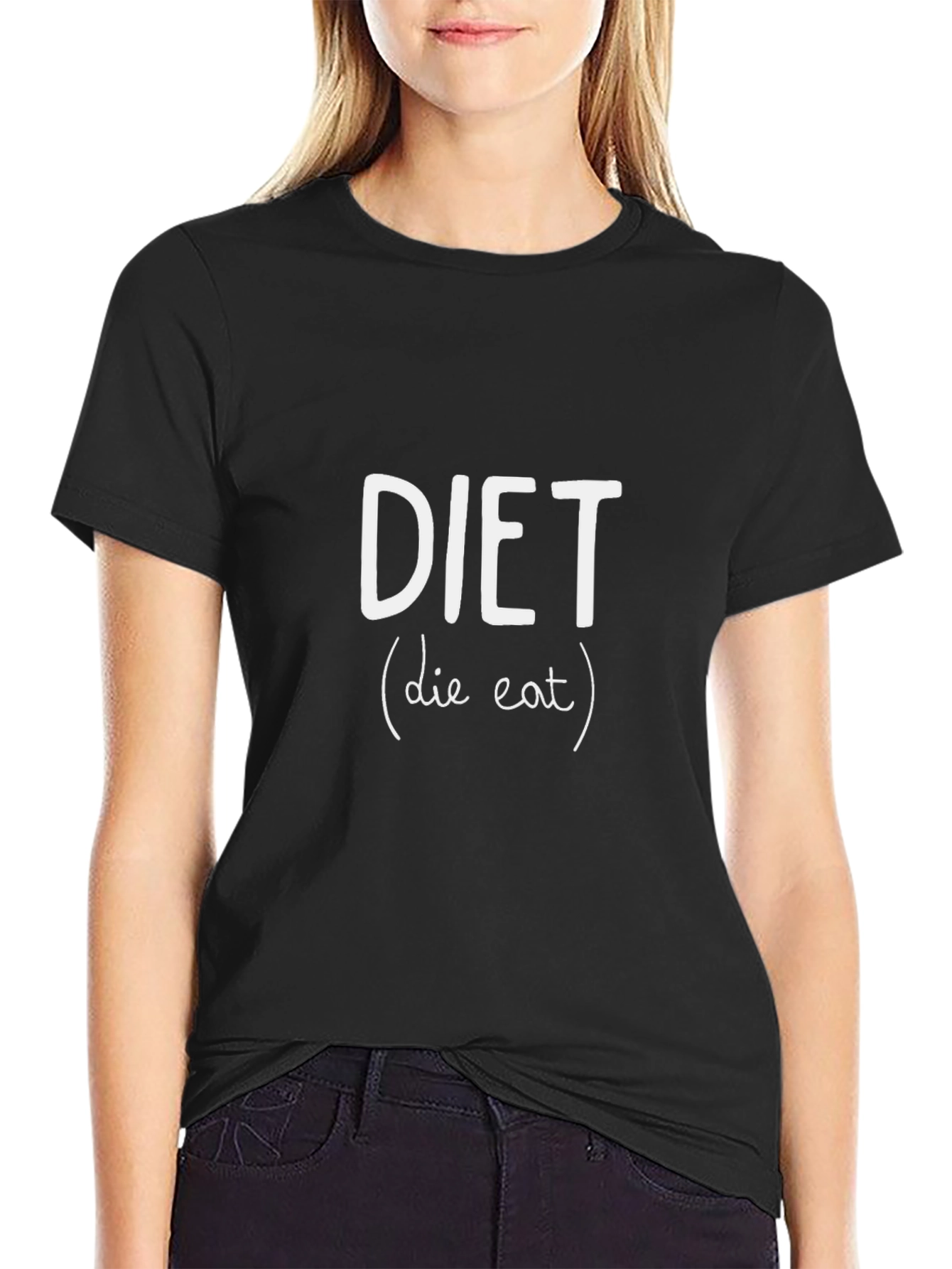 DIET Funny Slogan T-Shirt - Die Eat Graphic Tee